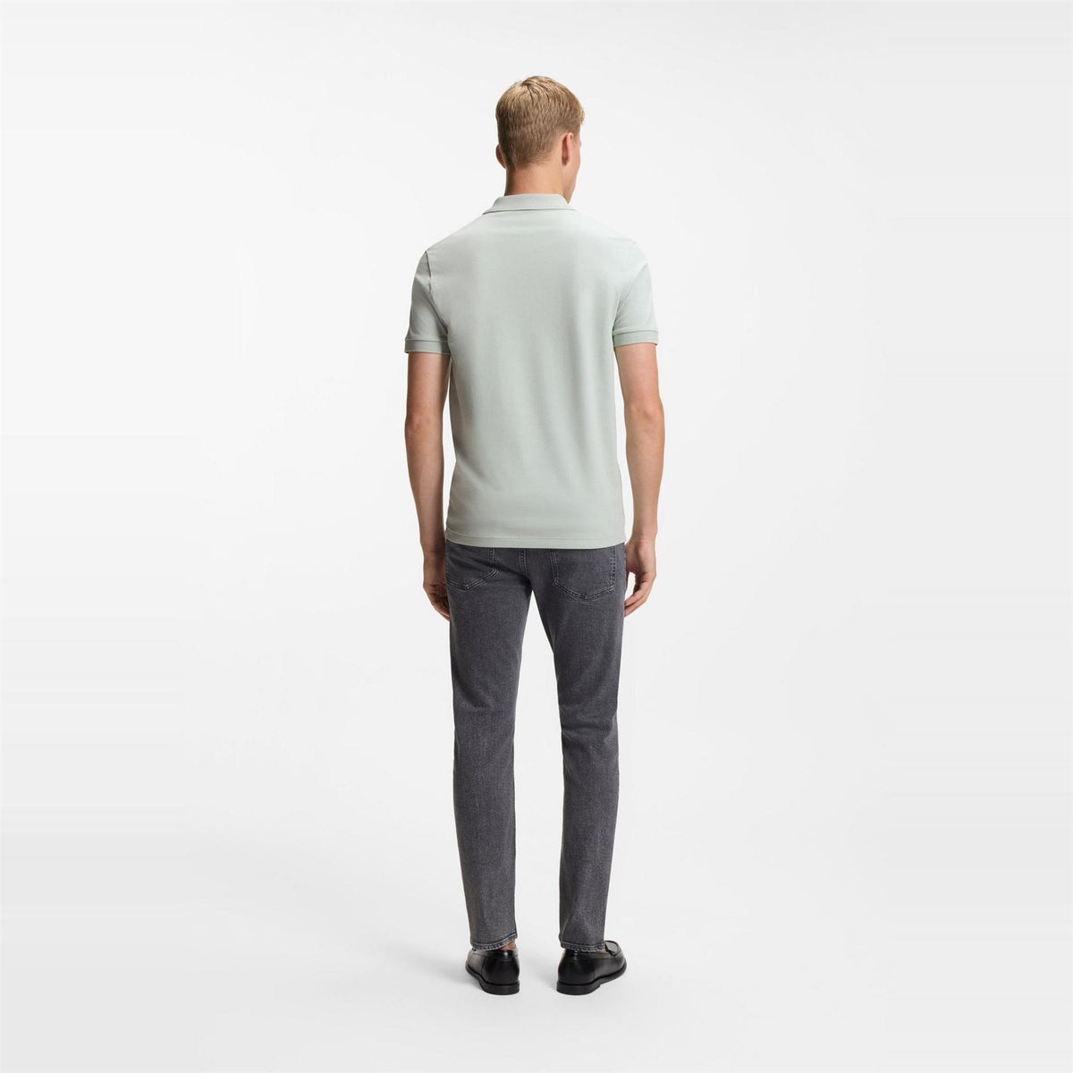 Boss Collared Neck Button Placket Polo Shirt