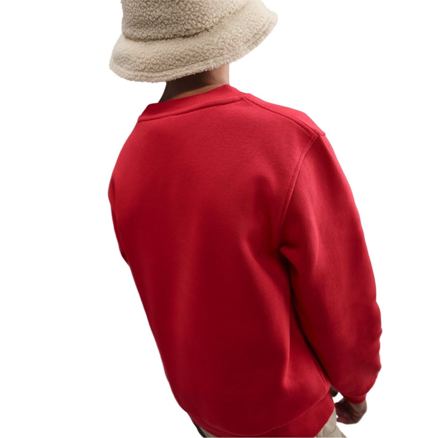 Nike Crew Neck Ribbed Collar Long Sleeve Sweatshirt