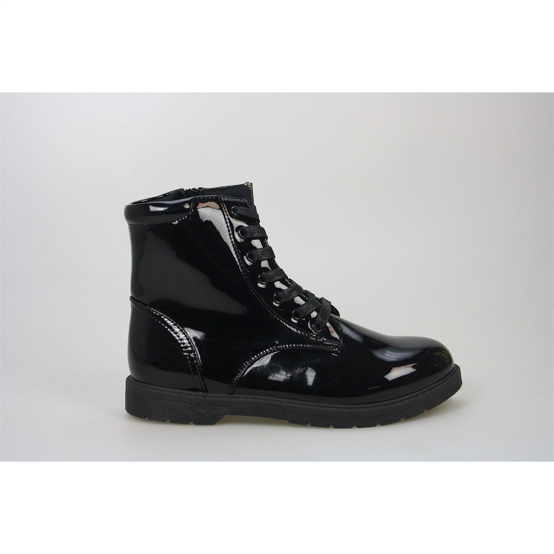 Buckle My Shoe Lace Up Ankle Boots with Side Zipper