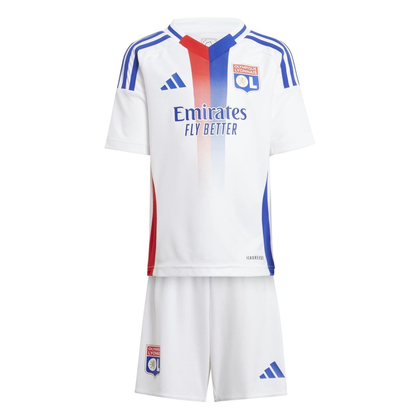 adidas Kids Olympique Lyonnais Home 2025 2026 Ligue 1 Football Kit Mini Kits