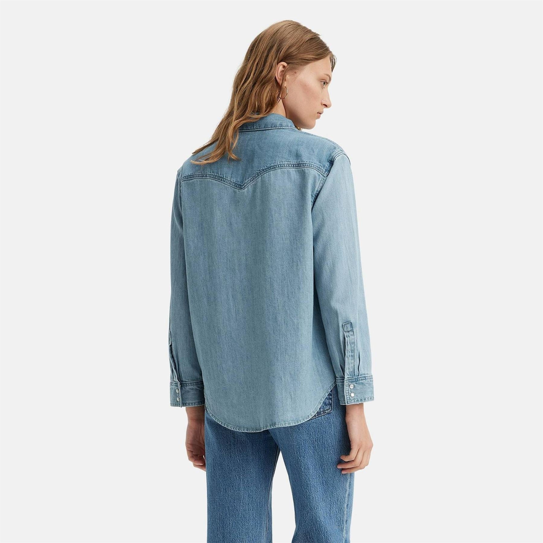 Levis Teodora Western Long Sleeve Denim Shirt