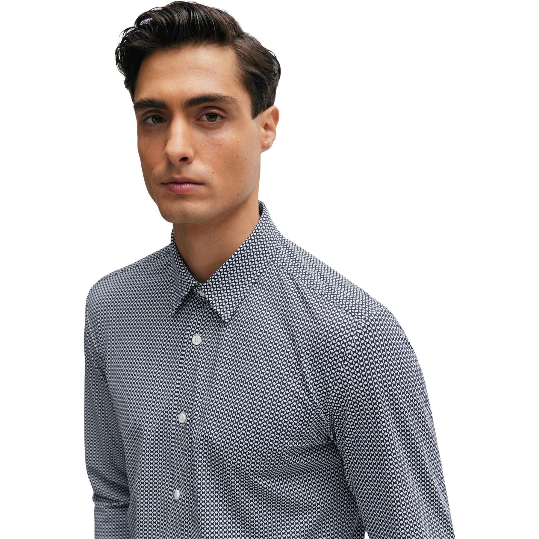 Boss P Roan Kent Patterned Long Sleeve Shirt