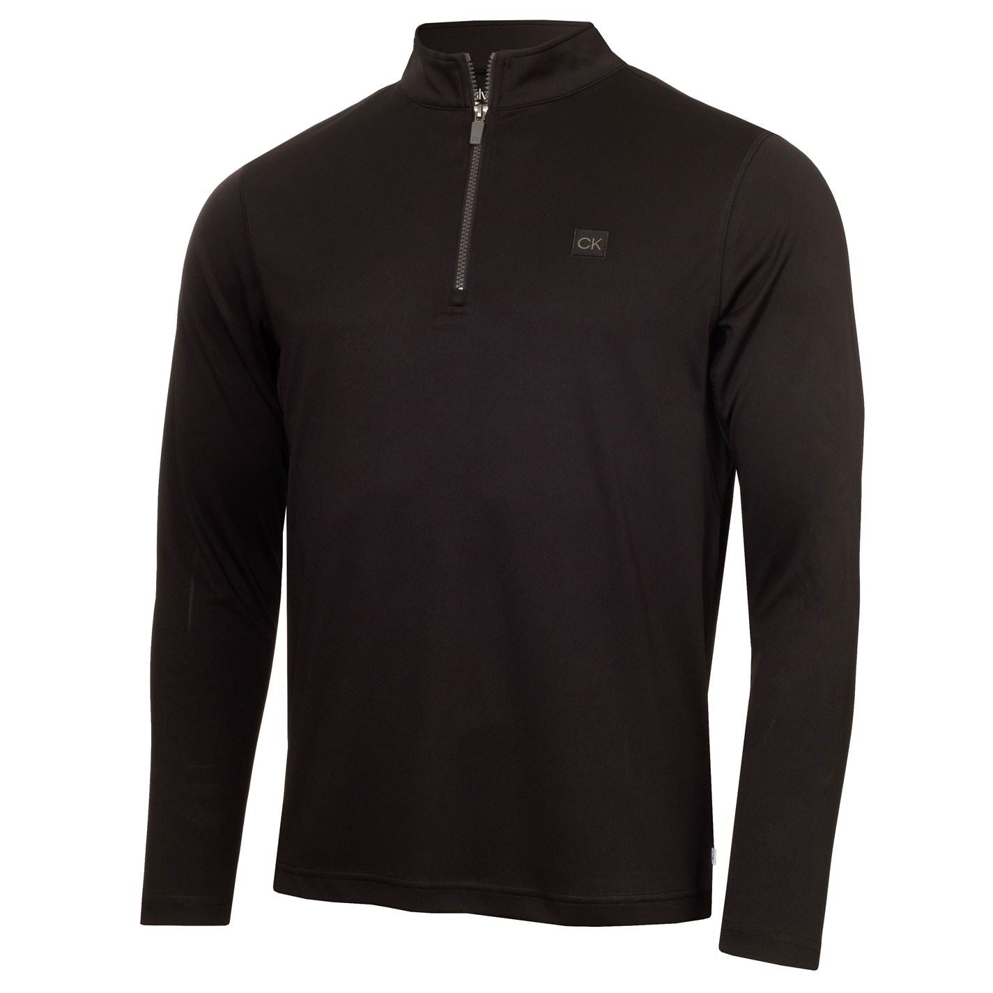 Calvin Klein Golf Regular Fit Zip Neck Long Sleeve Sweatshirt