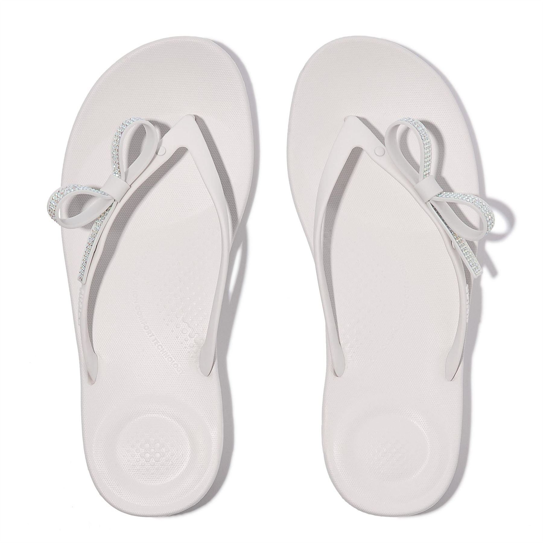 Fitflop Iqushion Bow Metallic Flip Flop Sandals