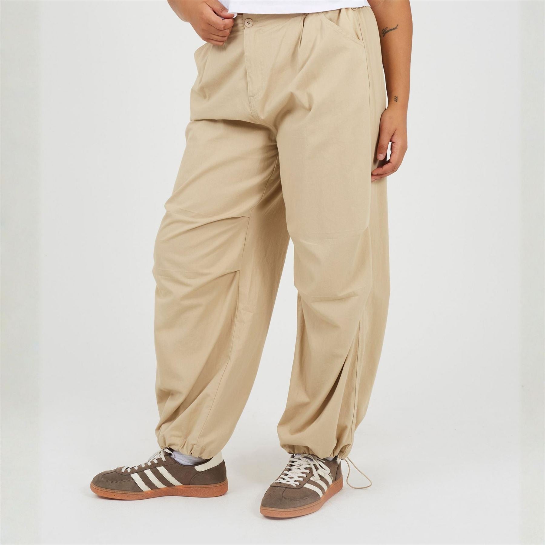 Brave Soul Plus Size Utility Cargo Parachute Trousers