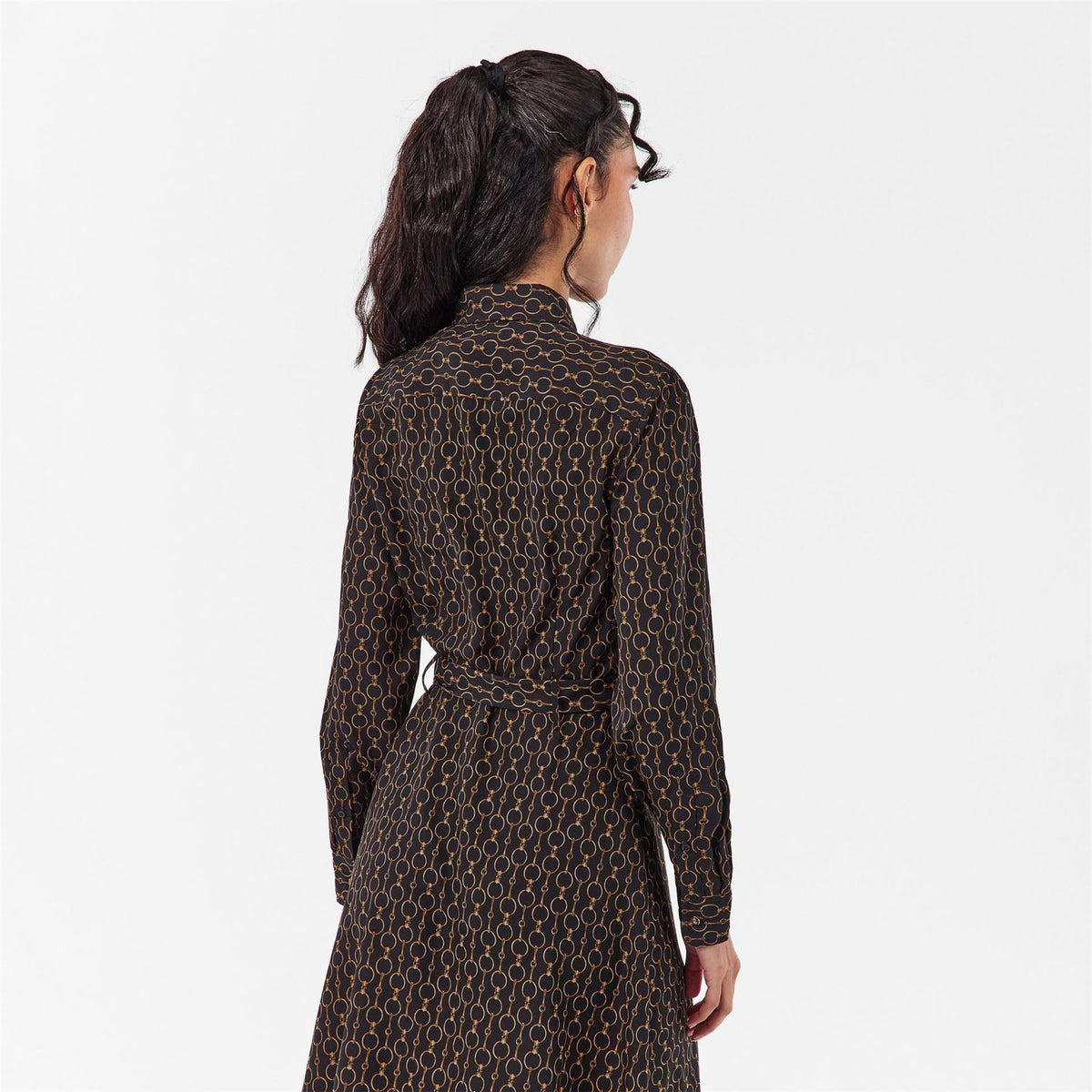 Lauren by Ralph Lauren Karalynn Long Sleeve Midi Shirt Dress