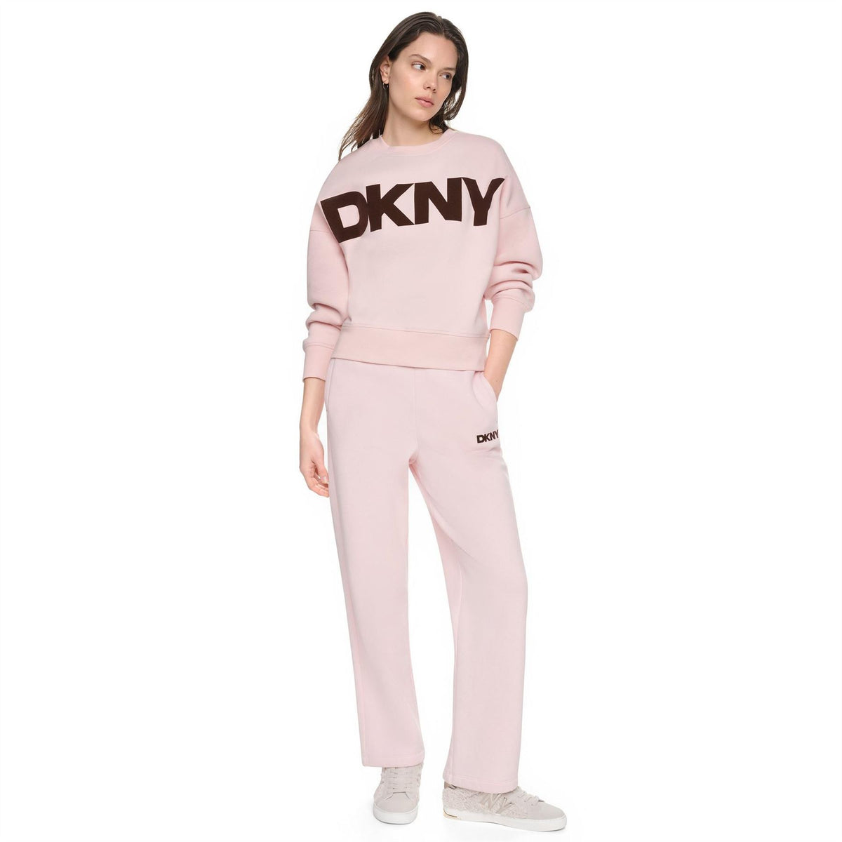 DKNY Jumbo Logo Sport Crew Neck Oversized Fit Sweatshirt