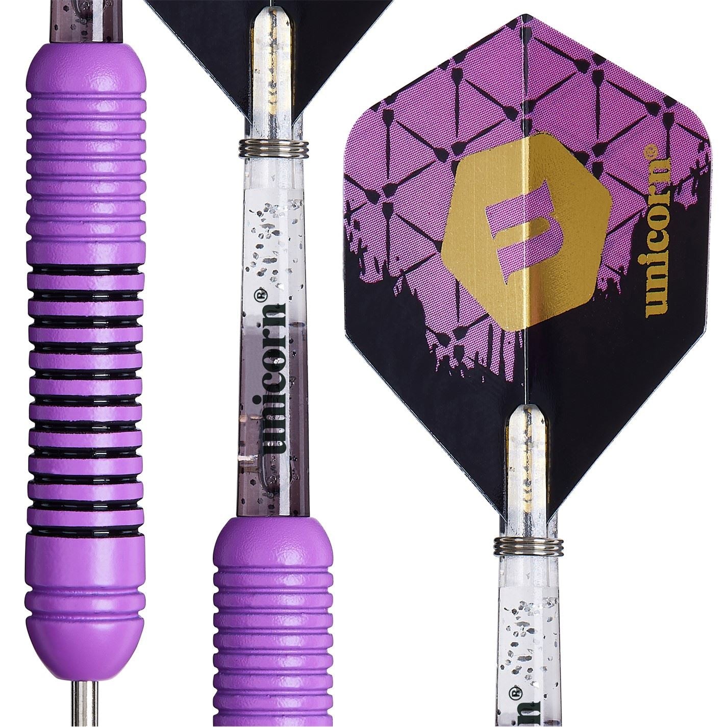 Unicorn Darts Tip Darts Set  Level 2  Gary The Flying Scotsman Anderson  Rubberised Brass Barrels