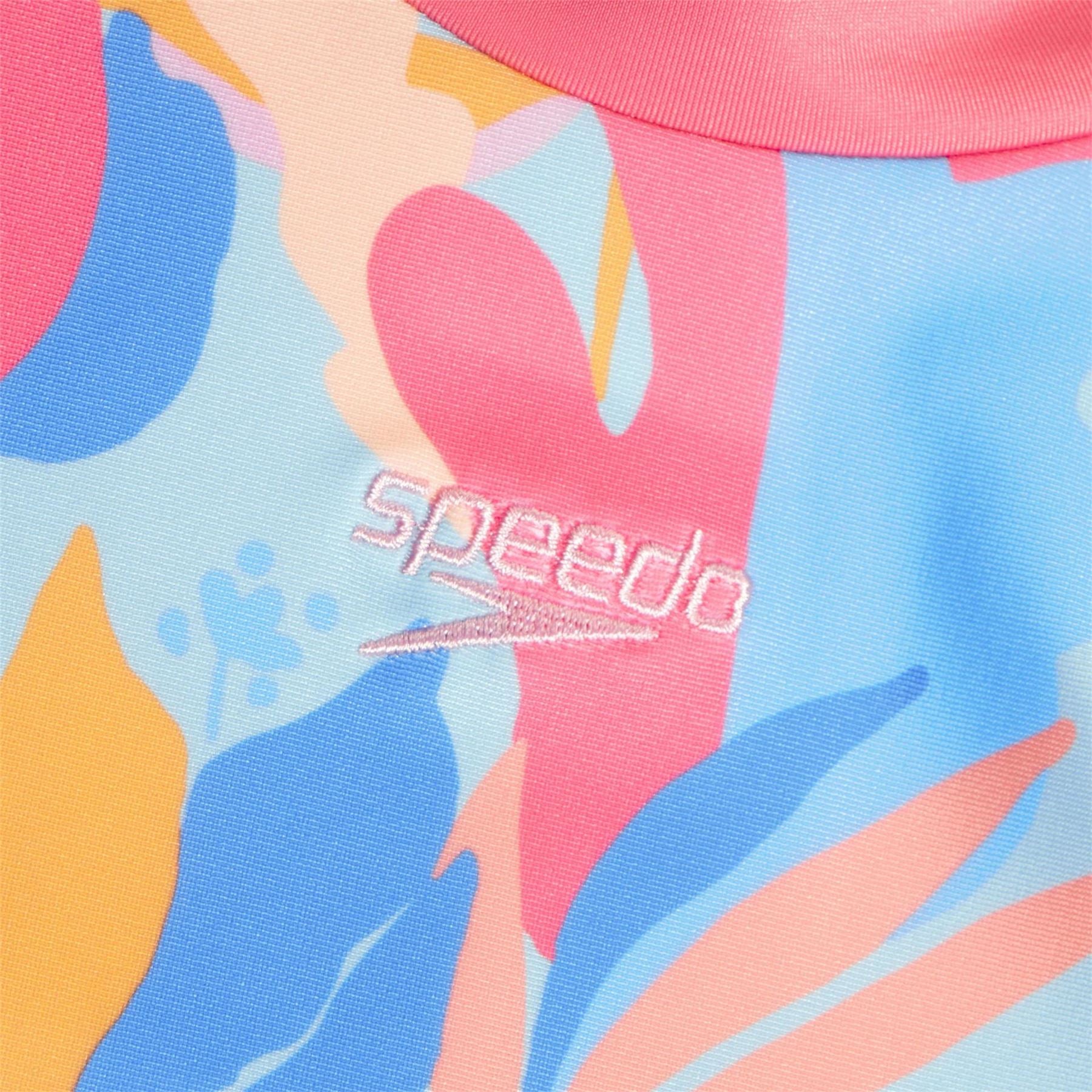 Speedo Mock Neck Raglan Sleeve Athletic Jersey Top