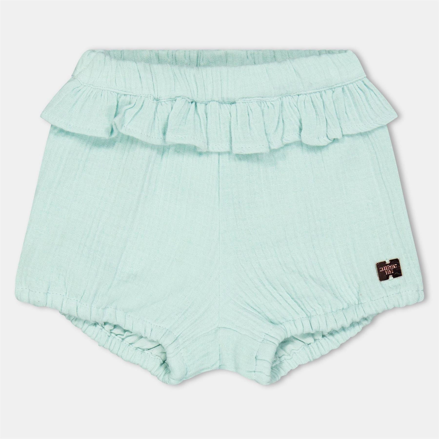 Carrement Beau Solid Bermuda Shorts with Ruffle Hem