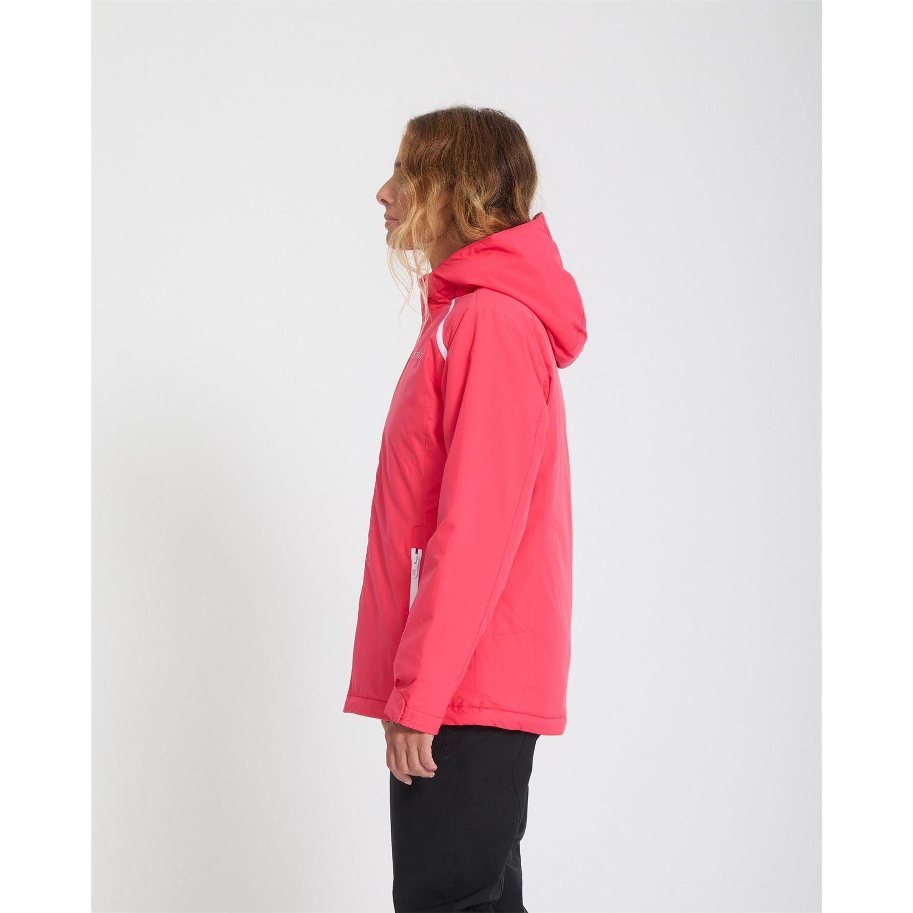 Spyder Solid Patterned Hooded Ski Jacket