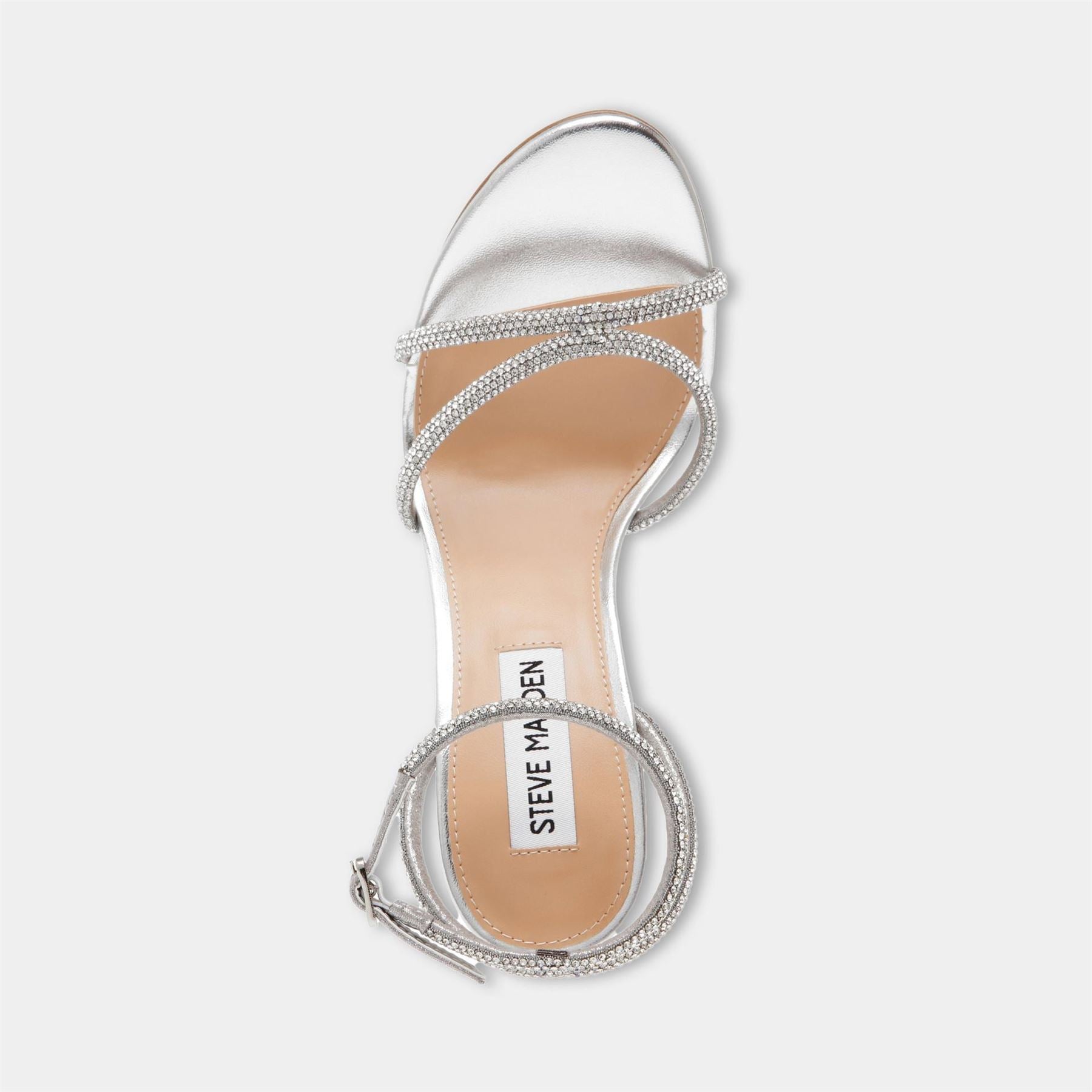 Steve Madden Metallic Open Toe Stiletto Heel Sandals