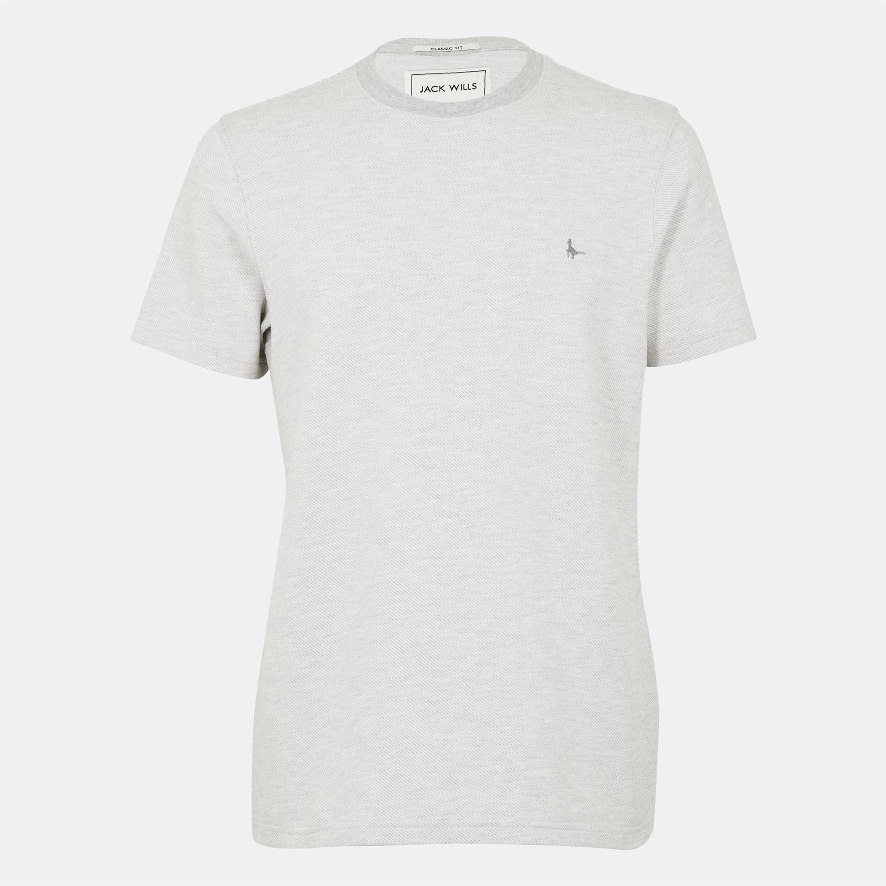 Jack Wills Ribbed Crew Neck Regular Fit T-Shirt