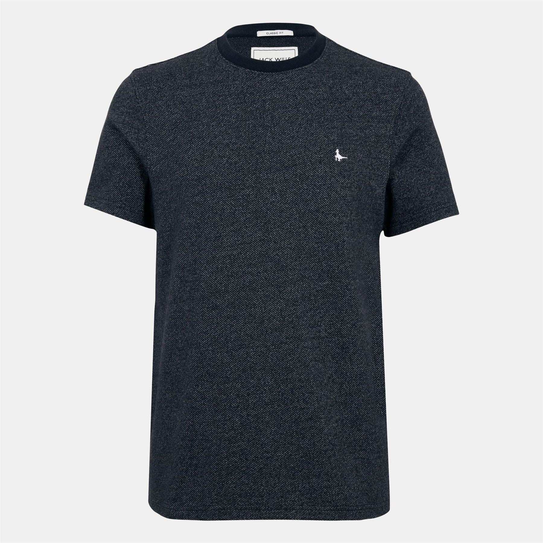 Jack Wills Ribbed Crew Neck Regular Fit T-Shirt