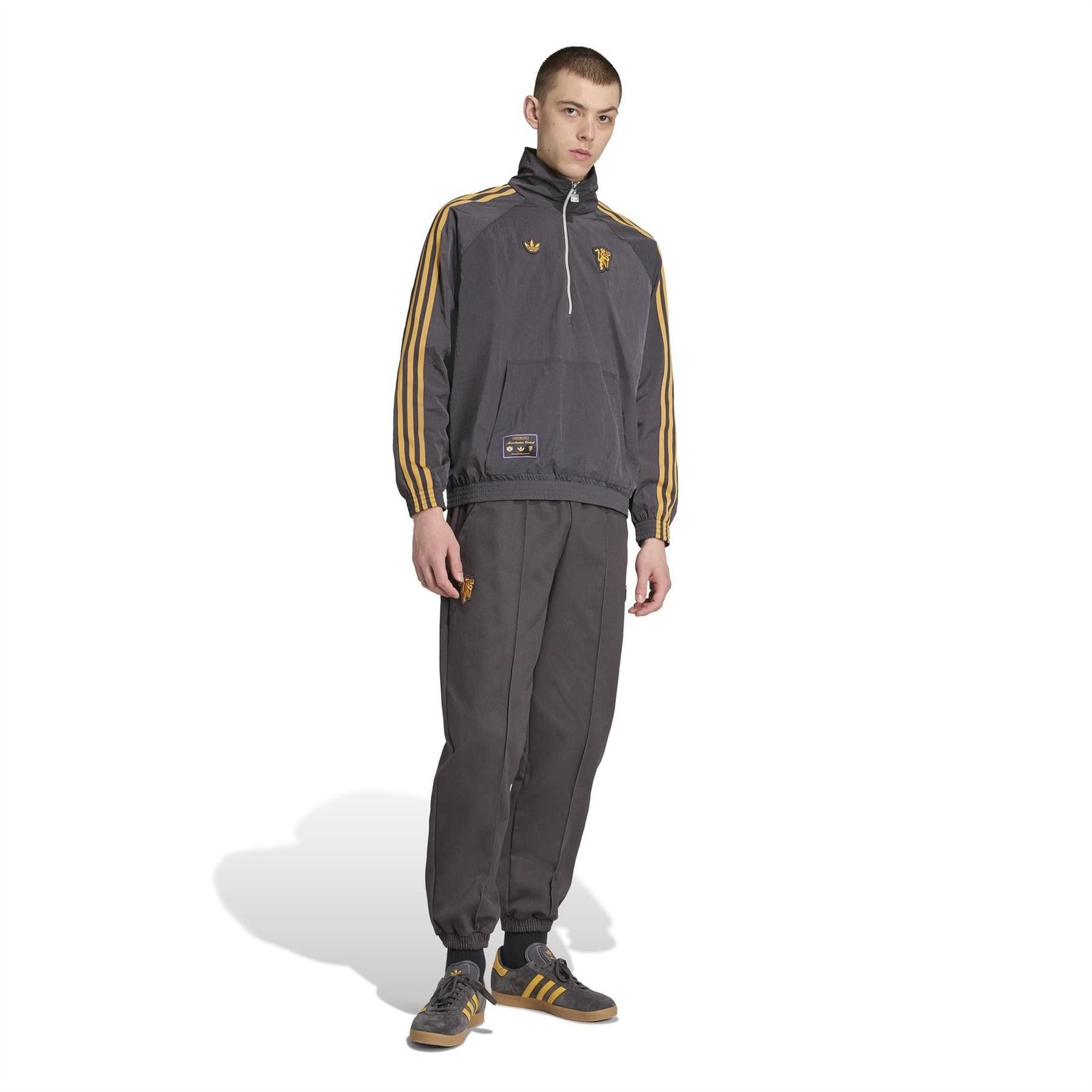 adidas Mens Manchester United Half Zip Jacket