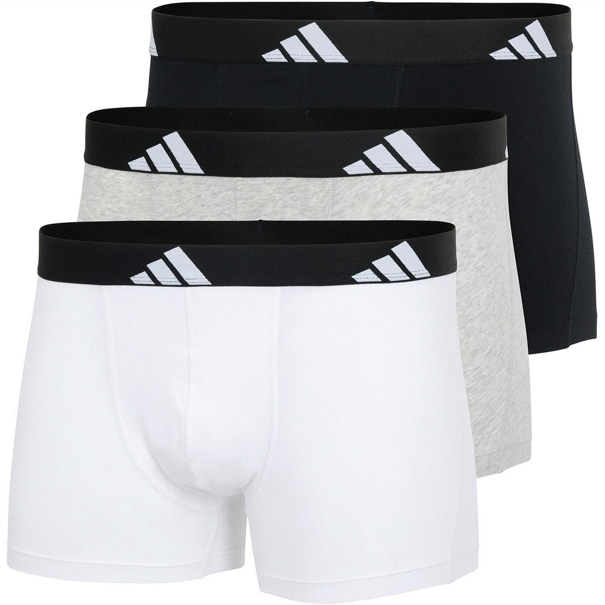 adidas 3 Pack Plain Design Boxer Brief