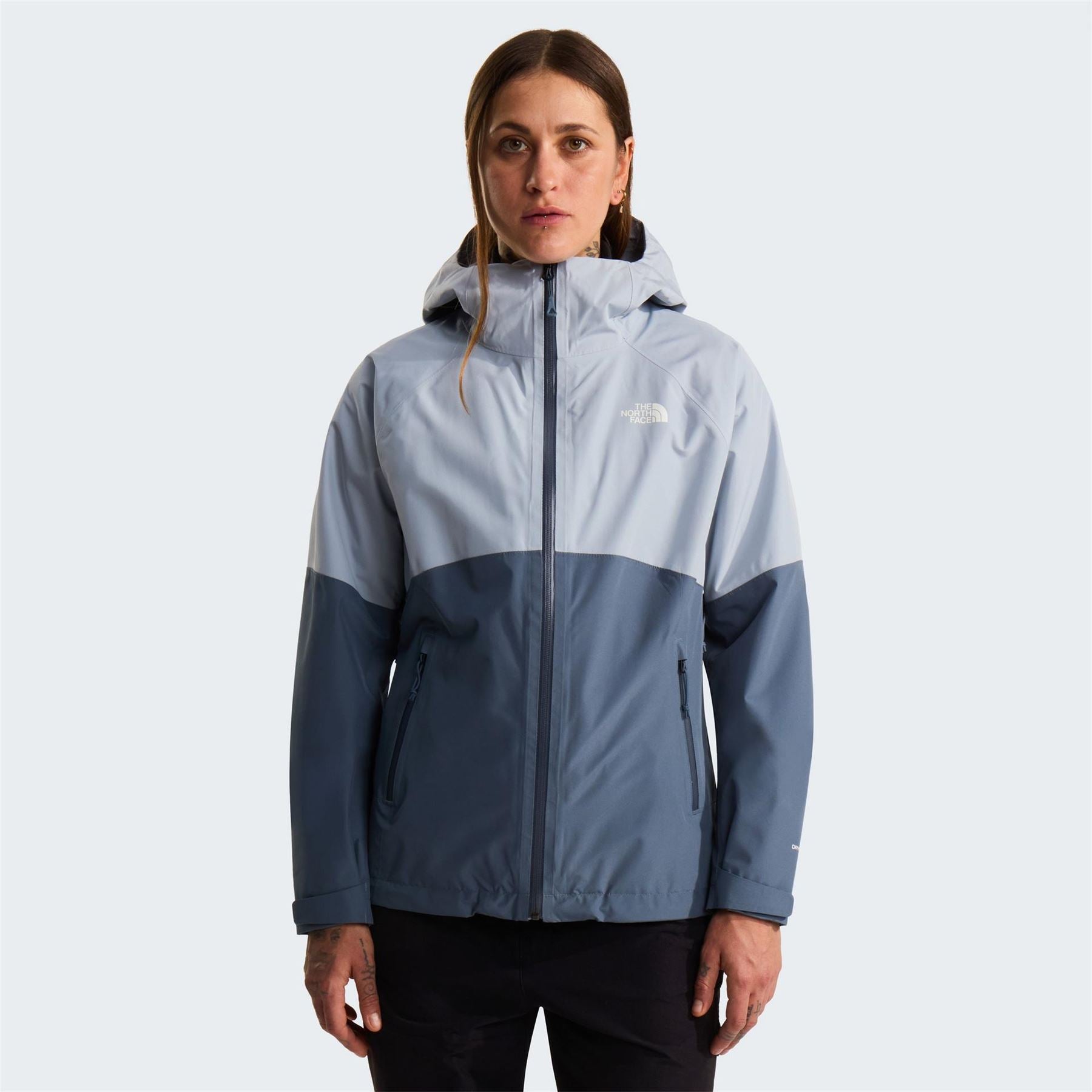 The North Face Womens Diablo Dynamic Hooded Color Block Rain Jacket