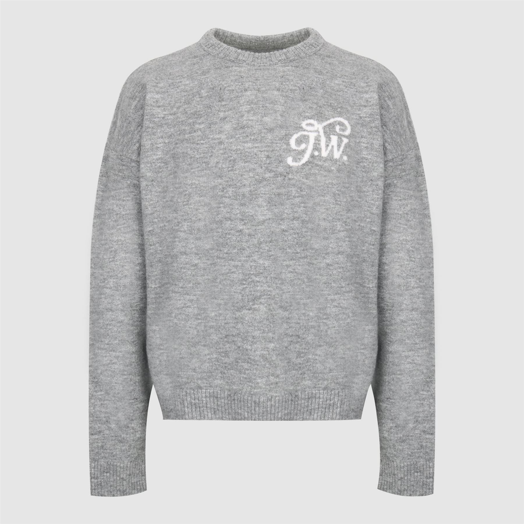 Jack Wills Embroidered Signature Print Crew Neck Long Sleeve Sweater