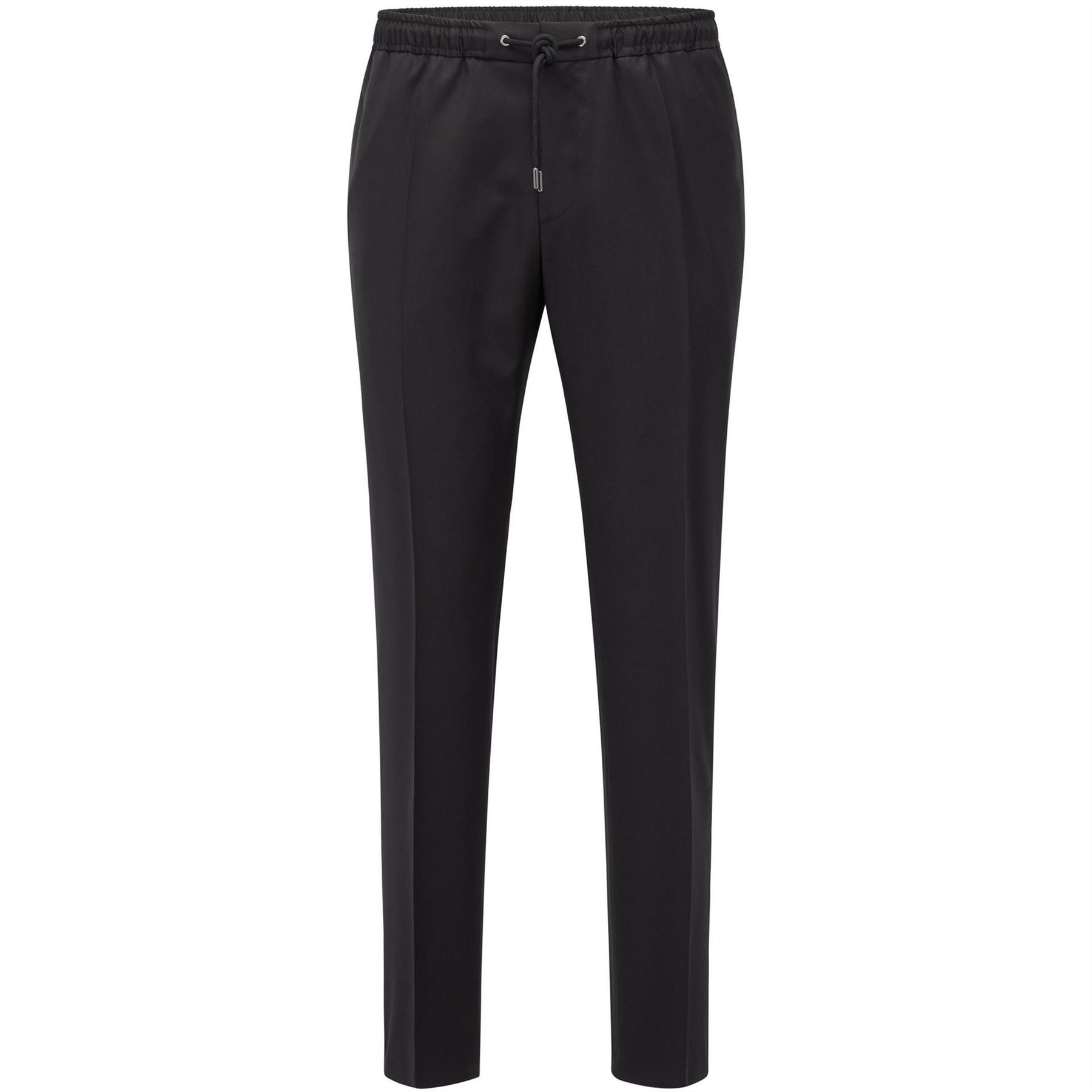 Boss Solid Patterned Slim Elastic Cuff Trousers