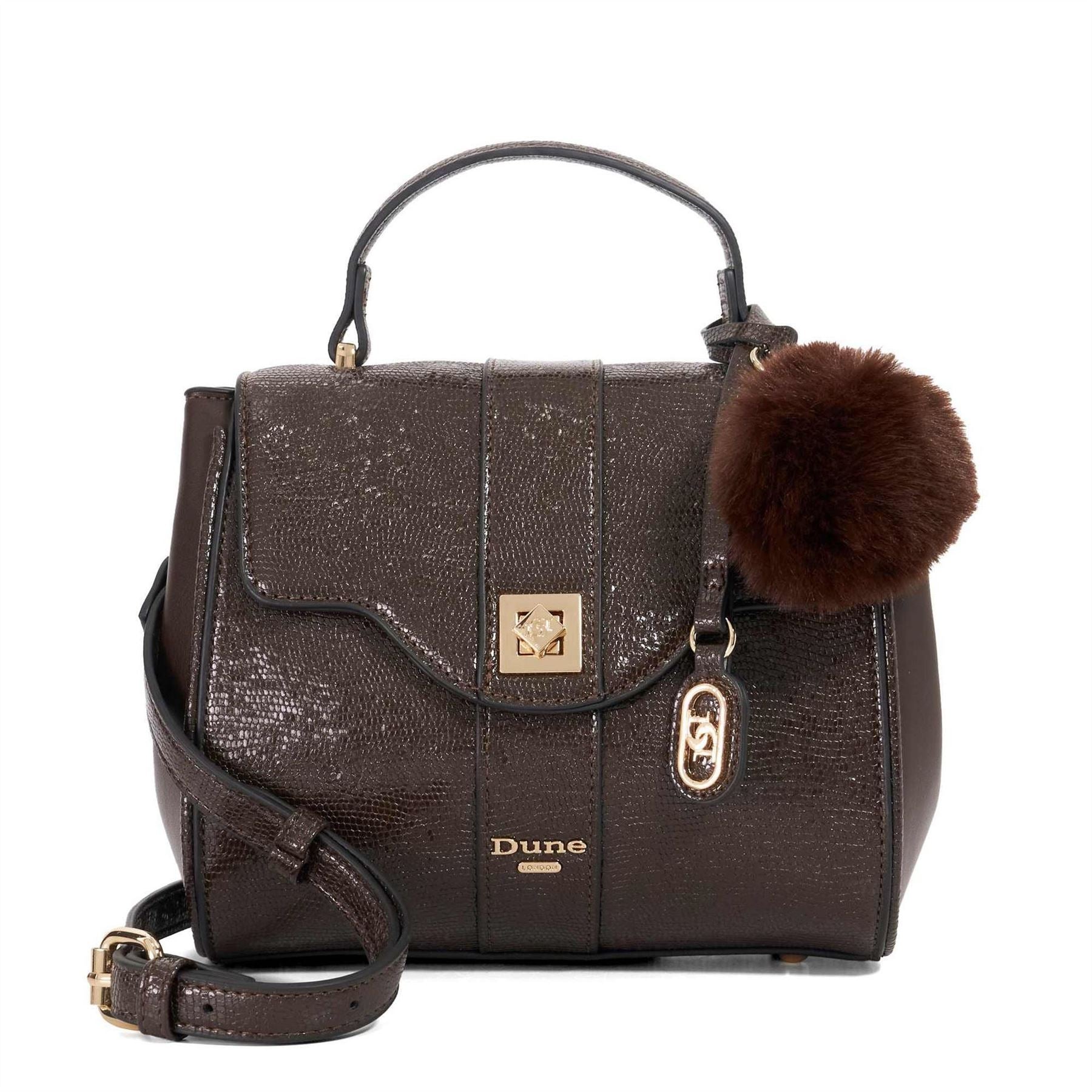 Dune London Dassios Textured Box Bag with Key Ring