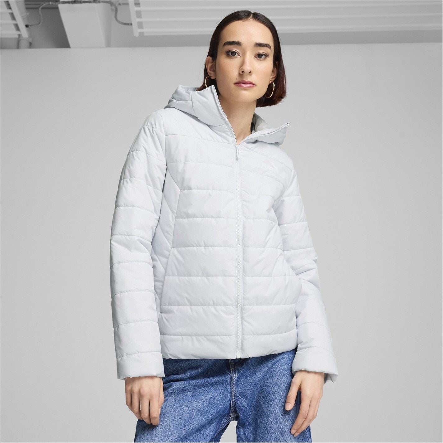 Puma Womens Essentials Hooded Padded Jacket