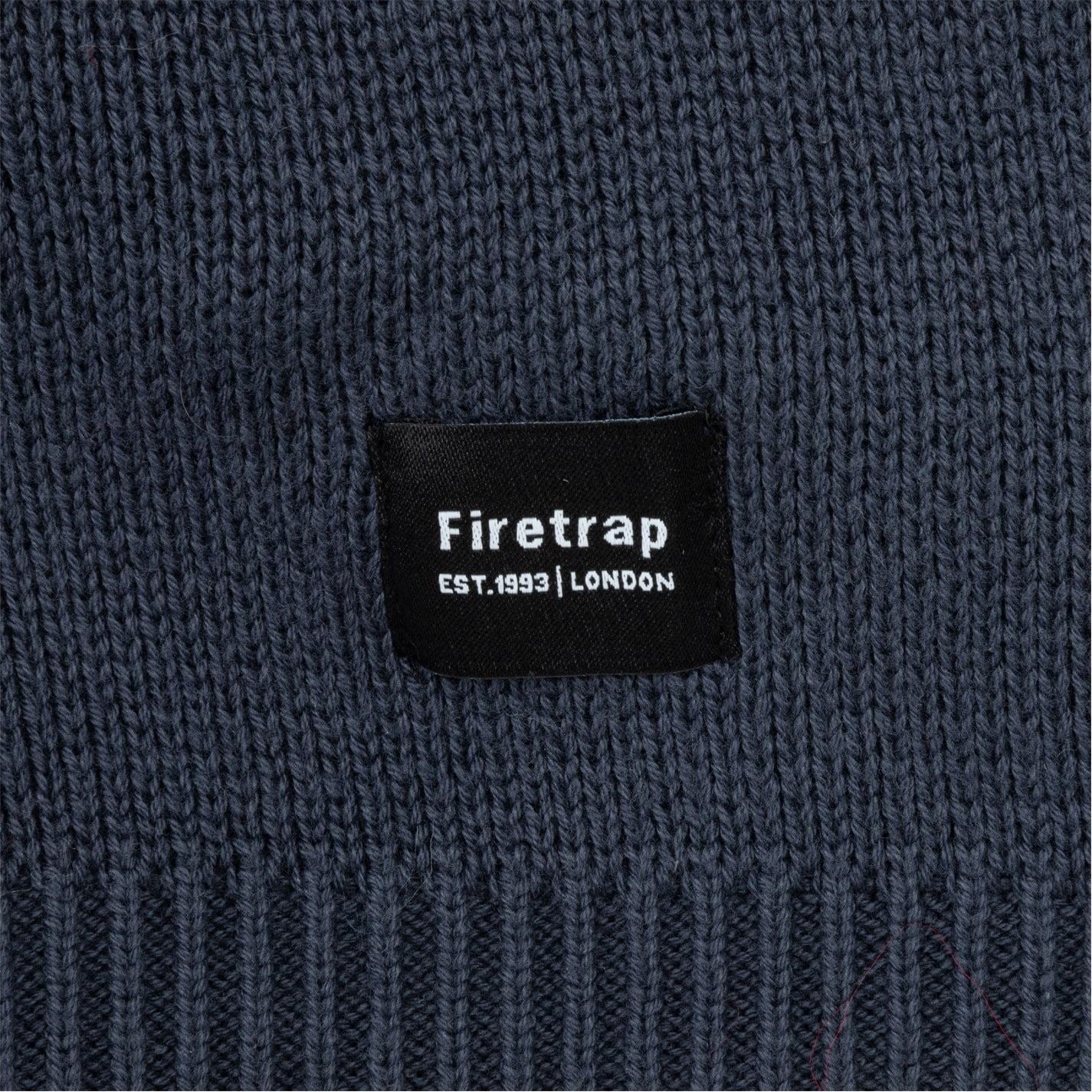 Firetrap Mens Crew Neck Sweater Knitted Jumper