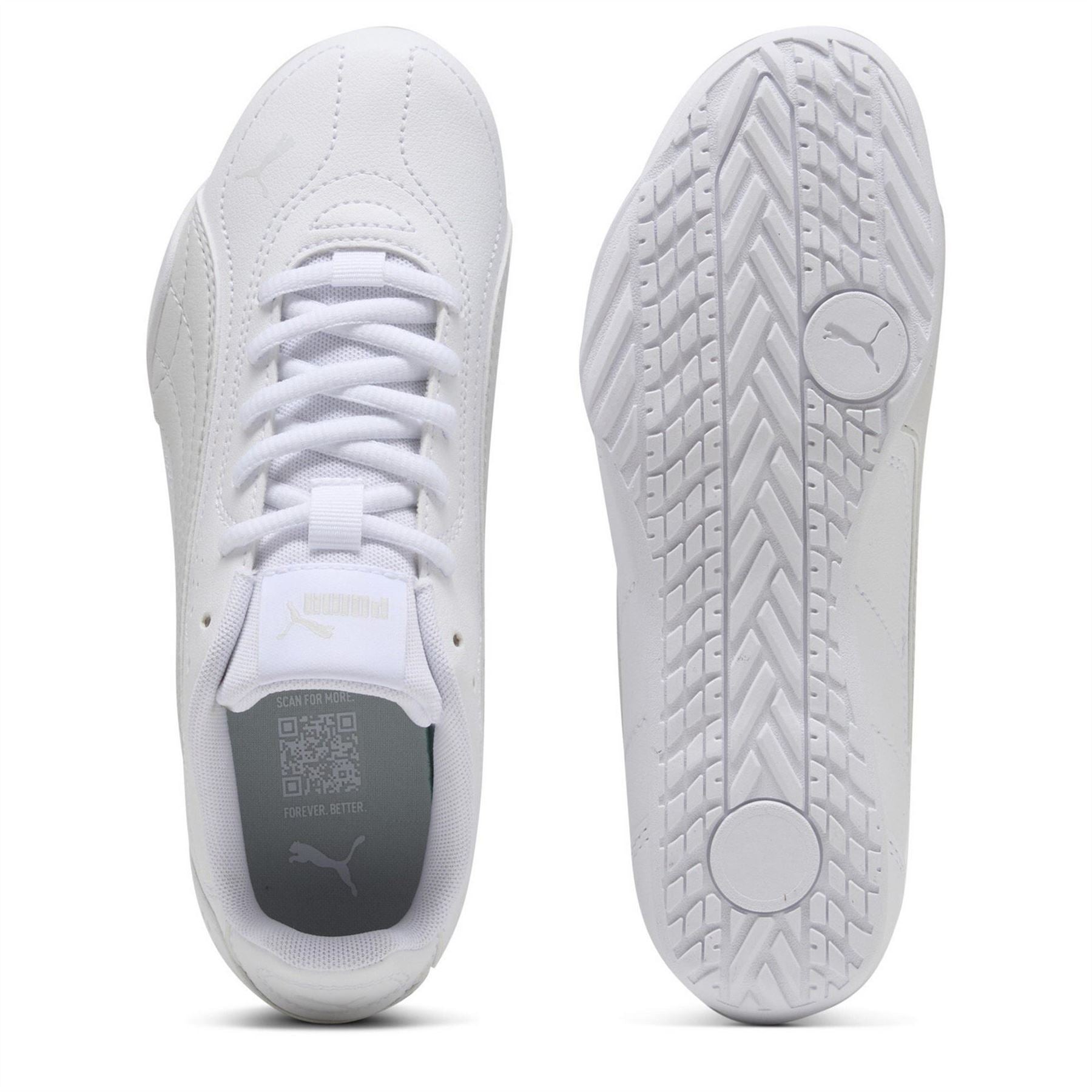 Puma Low Top Round Toe Flat Heel Sneakers