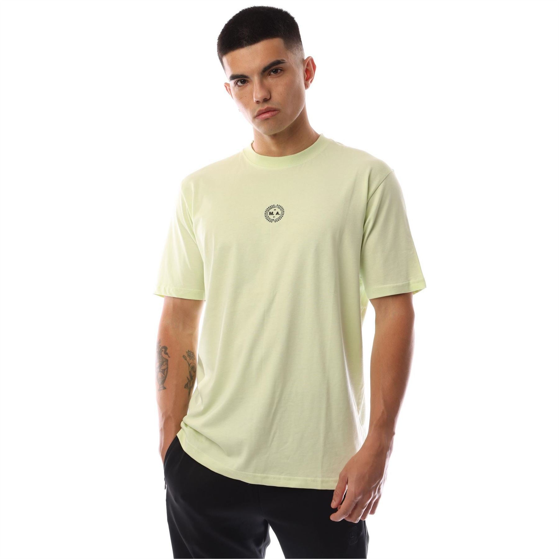 Marshall Artist Crew Neck Ribbed Collar Short Sleeve Jersey T-Shirt