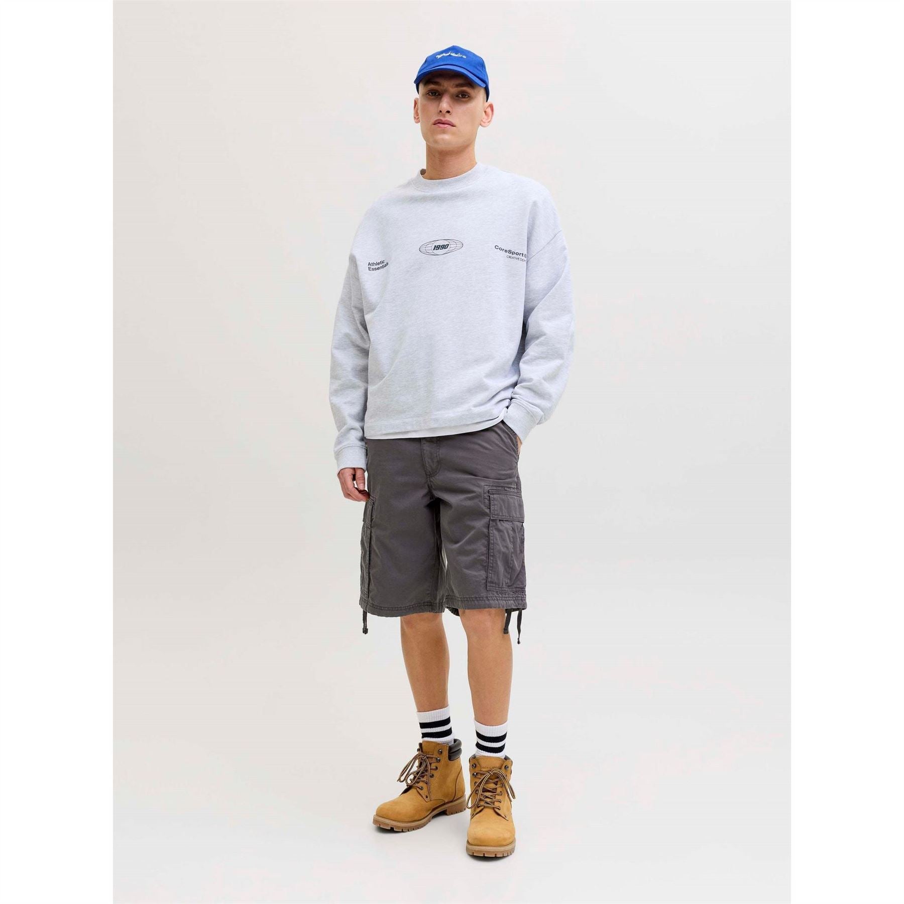 Jack and Jones Cole Frank Solid Cargo Shorts