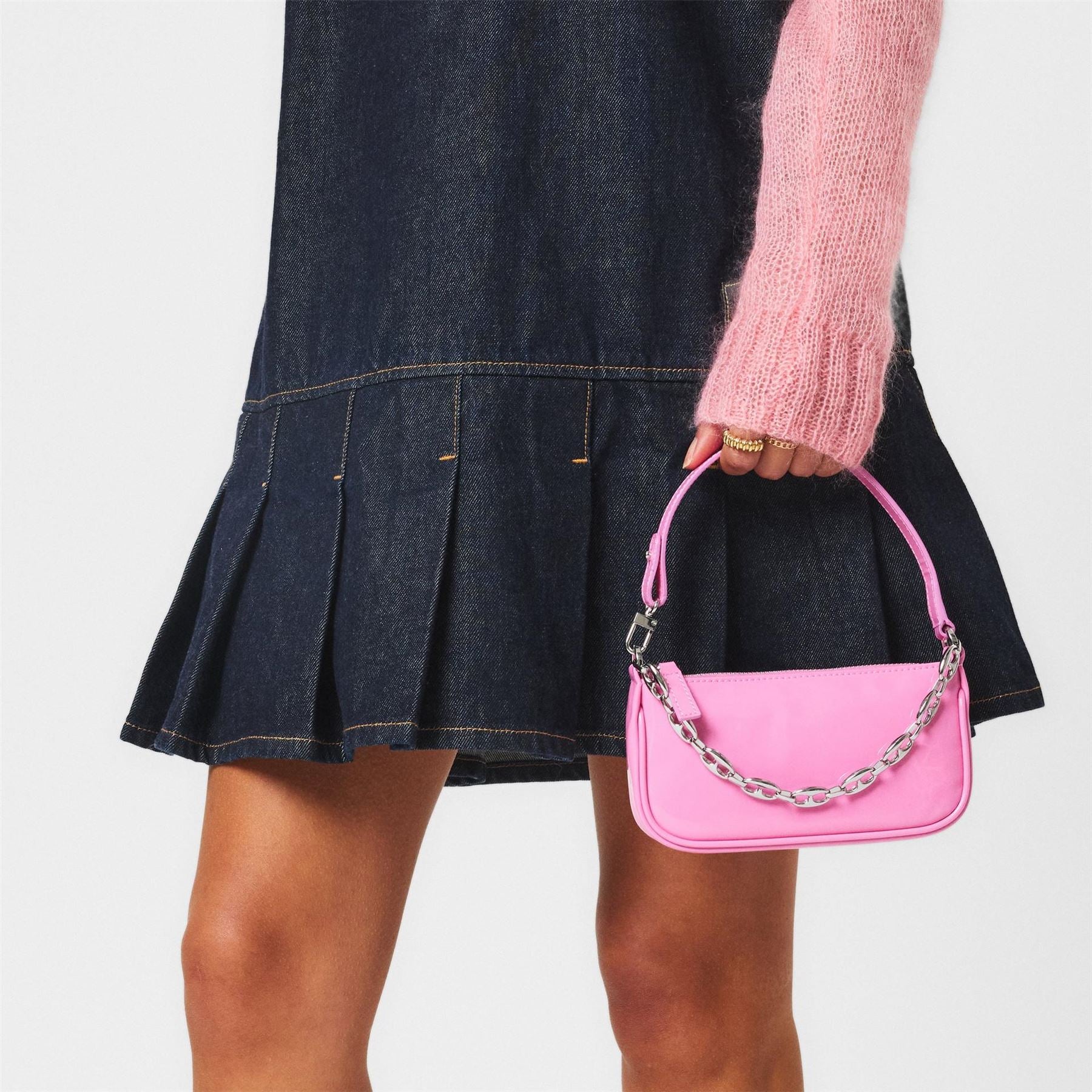 By Far Mini Patent Leather Shoulder Bag