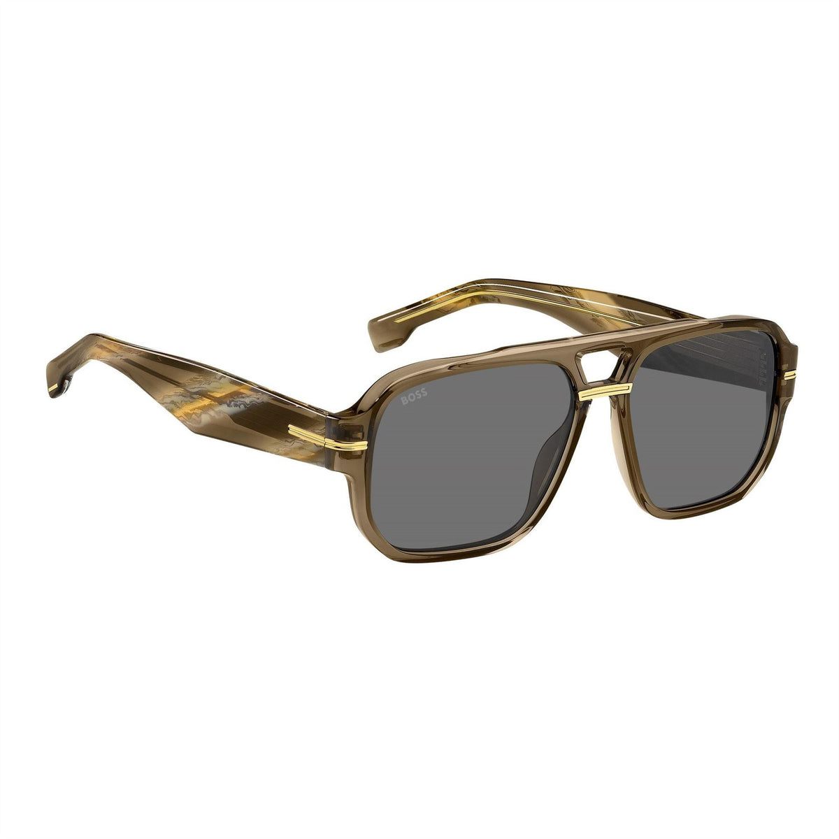 Boss Rectangular Round Sunglasses