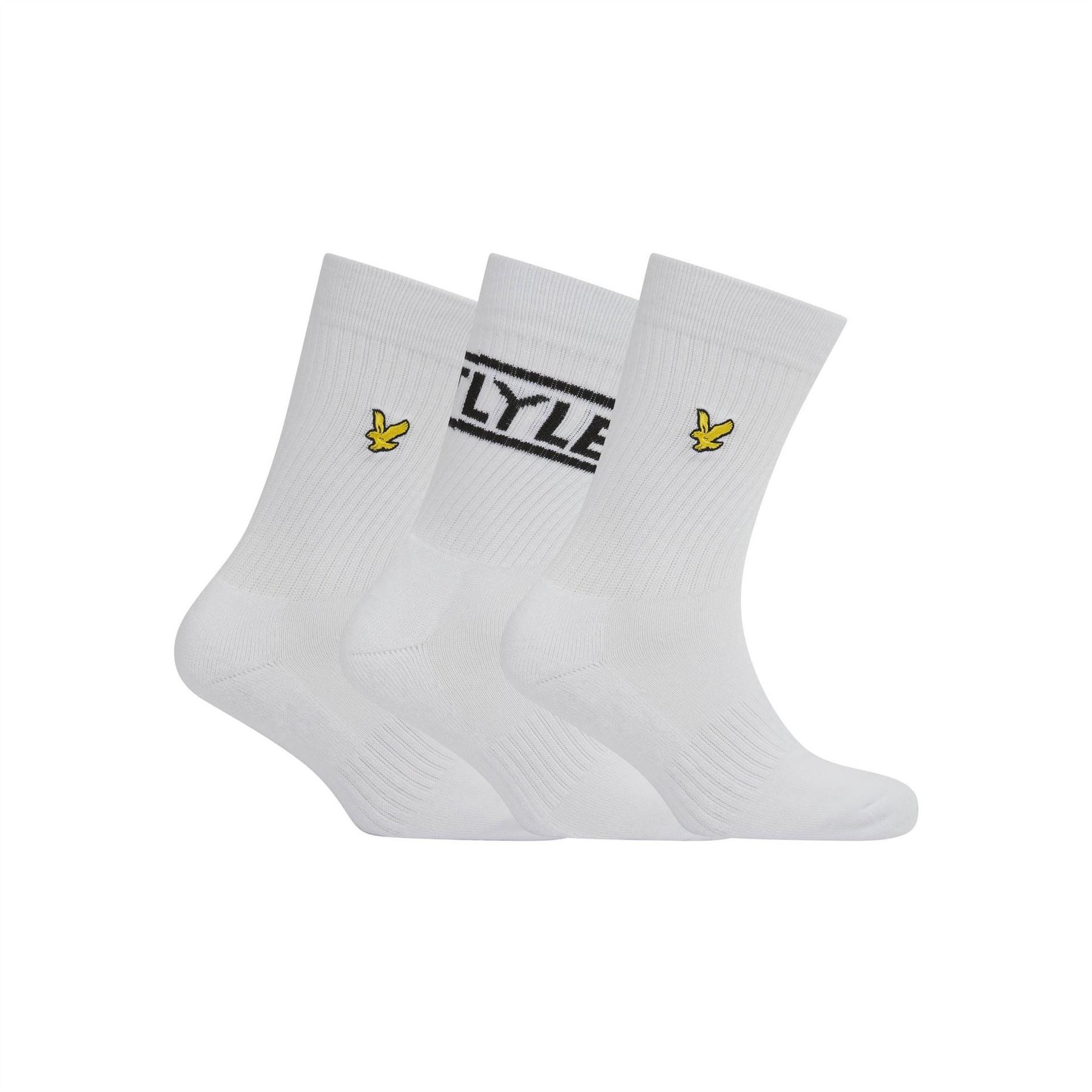 Lyle and Scott 3 Pack Lettering Crew Socks