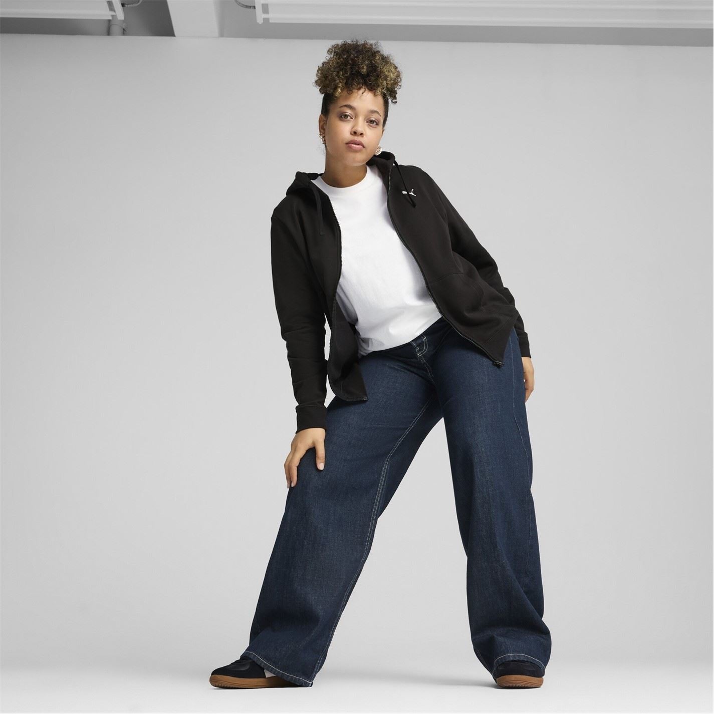 Puma Womens Single Cat Full Zip Hoodie