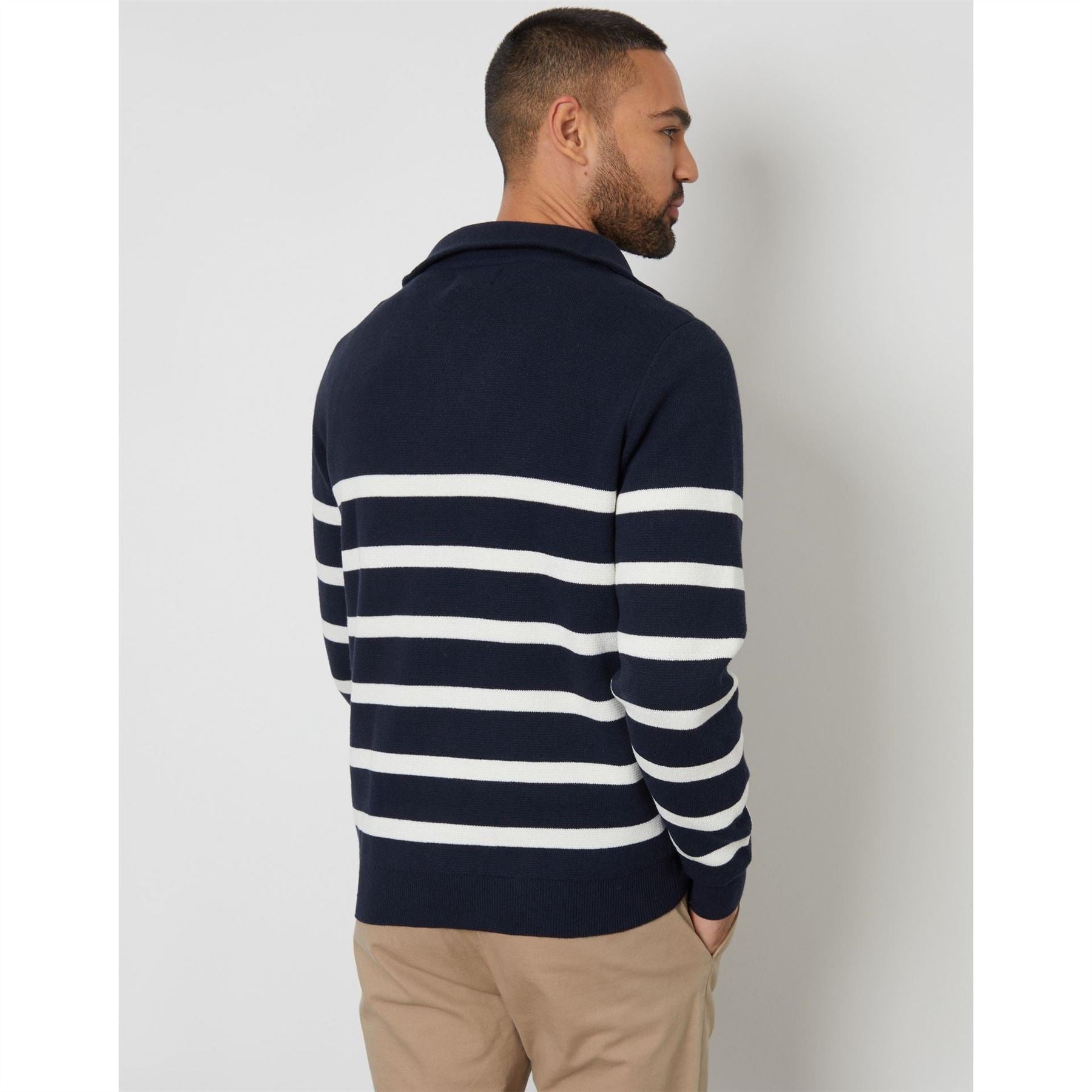 Threadbare Havenscroft Quarter Zip Knitted Jumper