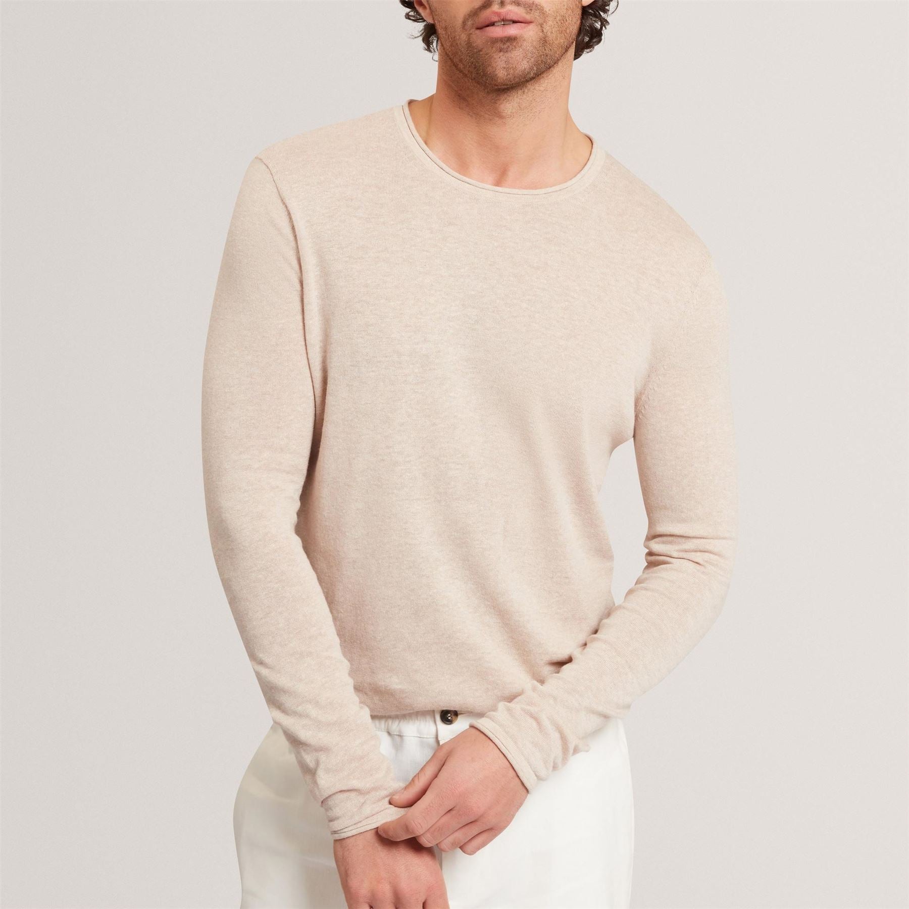 Ted Baker Linen Blend Crew Neck Jumper