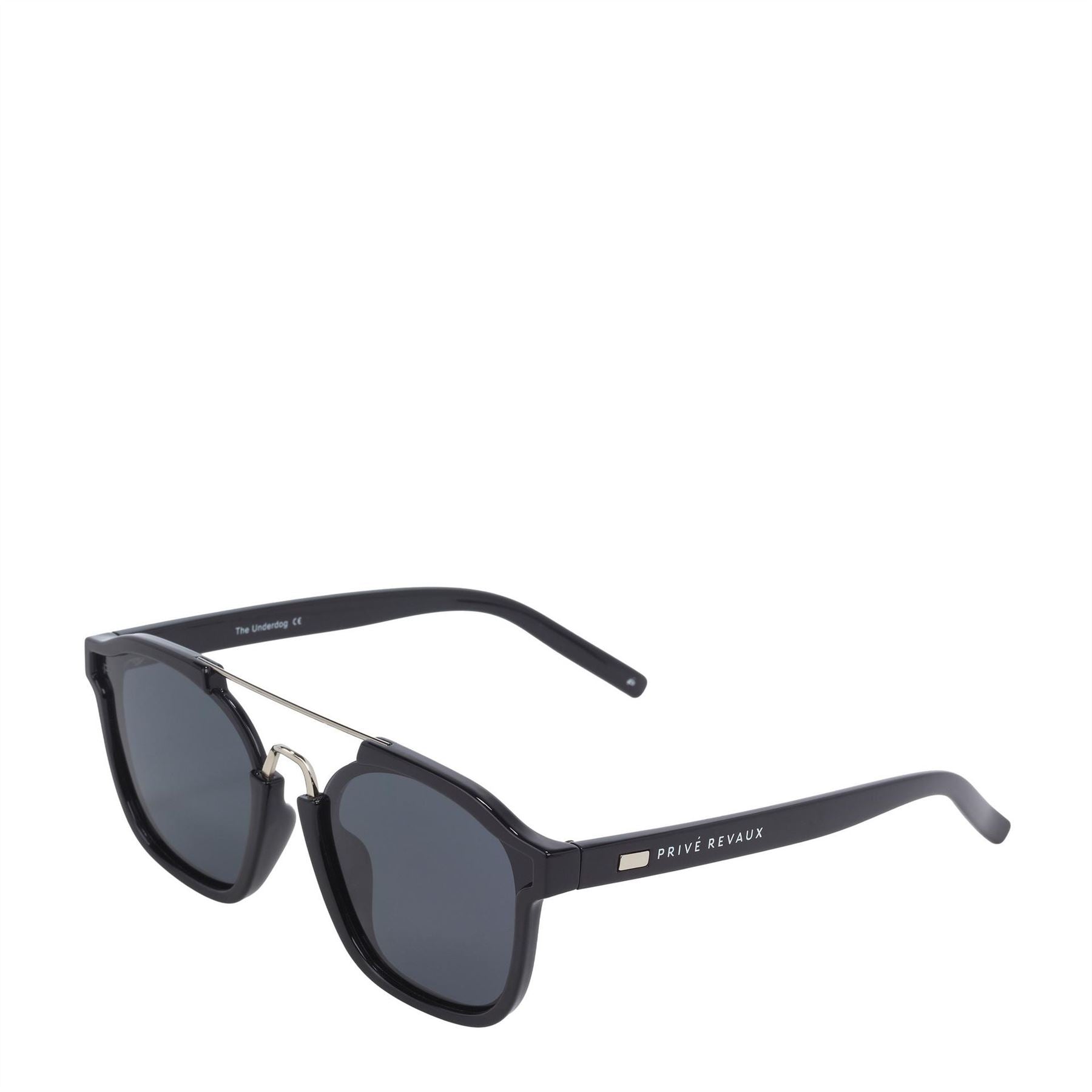 Prive Revaux R The Underdog Rectangle Double Bridge Sunglasses