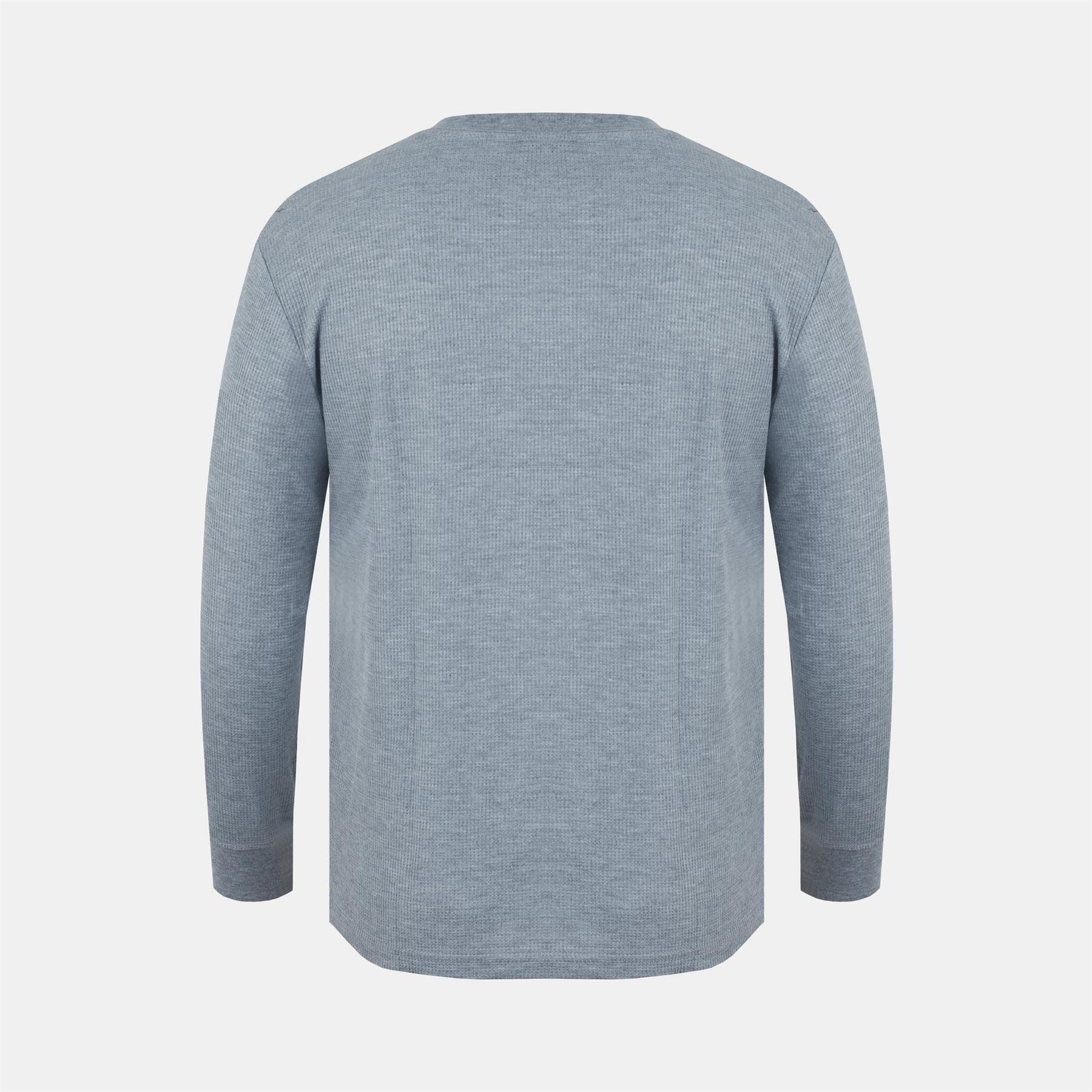 Fabric Crew Neck Long Sleeve Waffle T-Shirt
