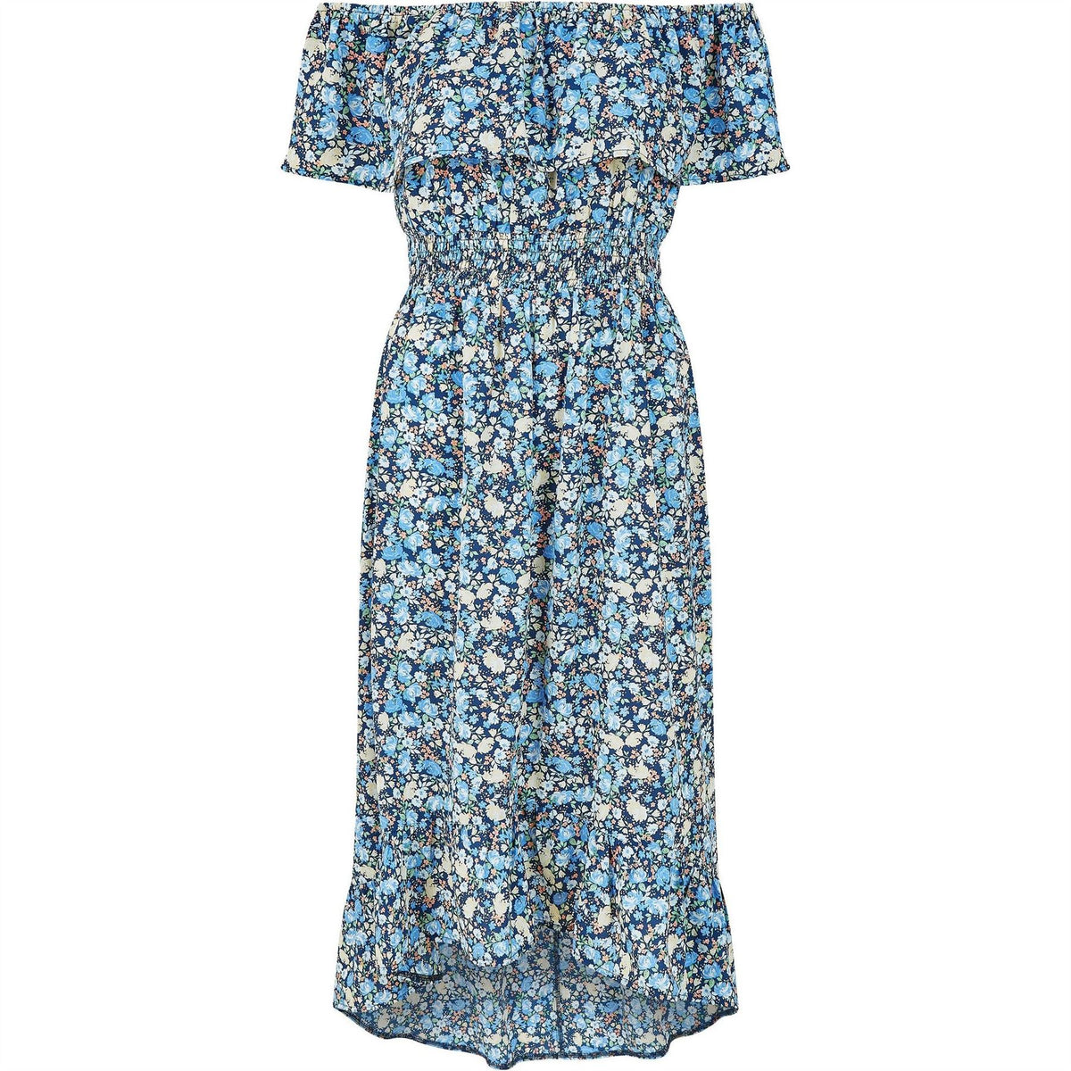 Mela London Floral Ditsy Bardot Midi Dress