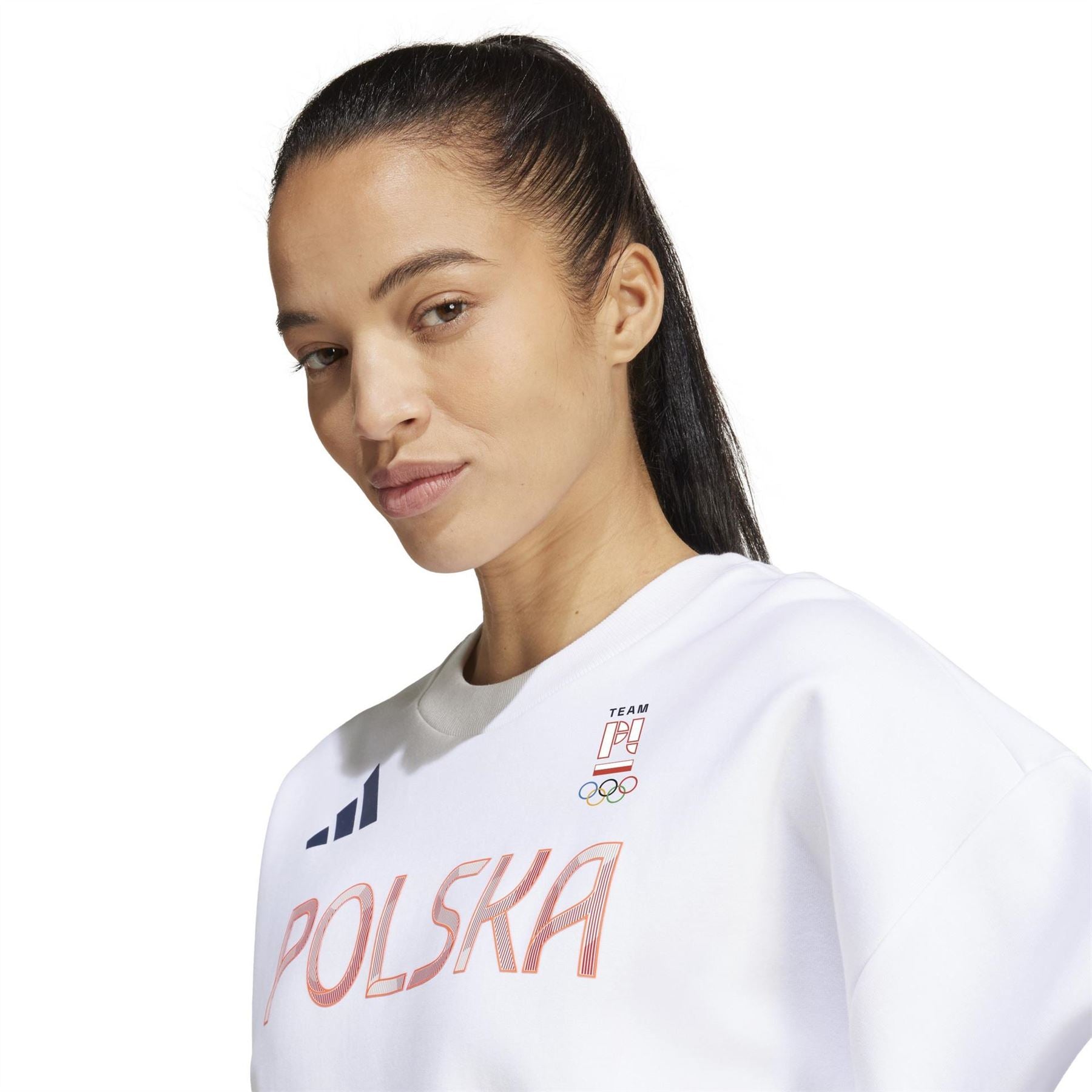 adidas Crew Neck Drop Shoulder Boxy Fit Sweatshirt