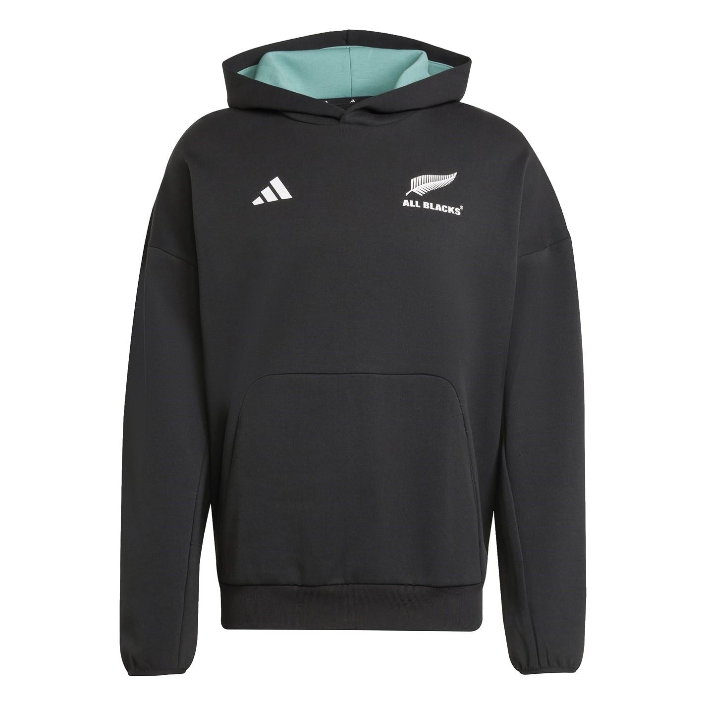adidas All Blacks Cotton Long Sleeve Hooded Performance Rugby Jacket