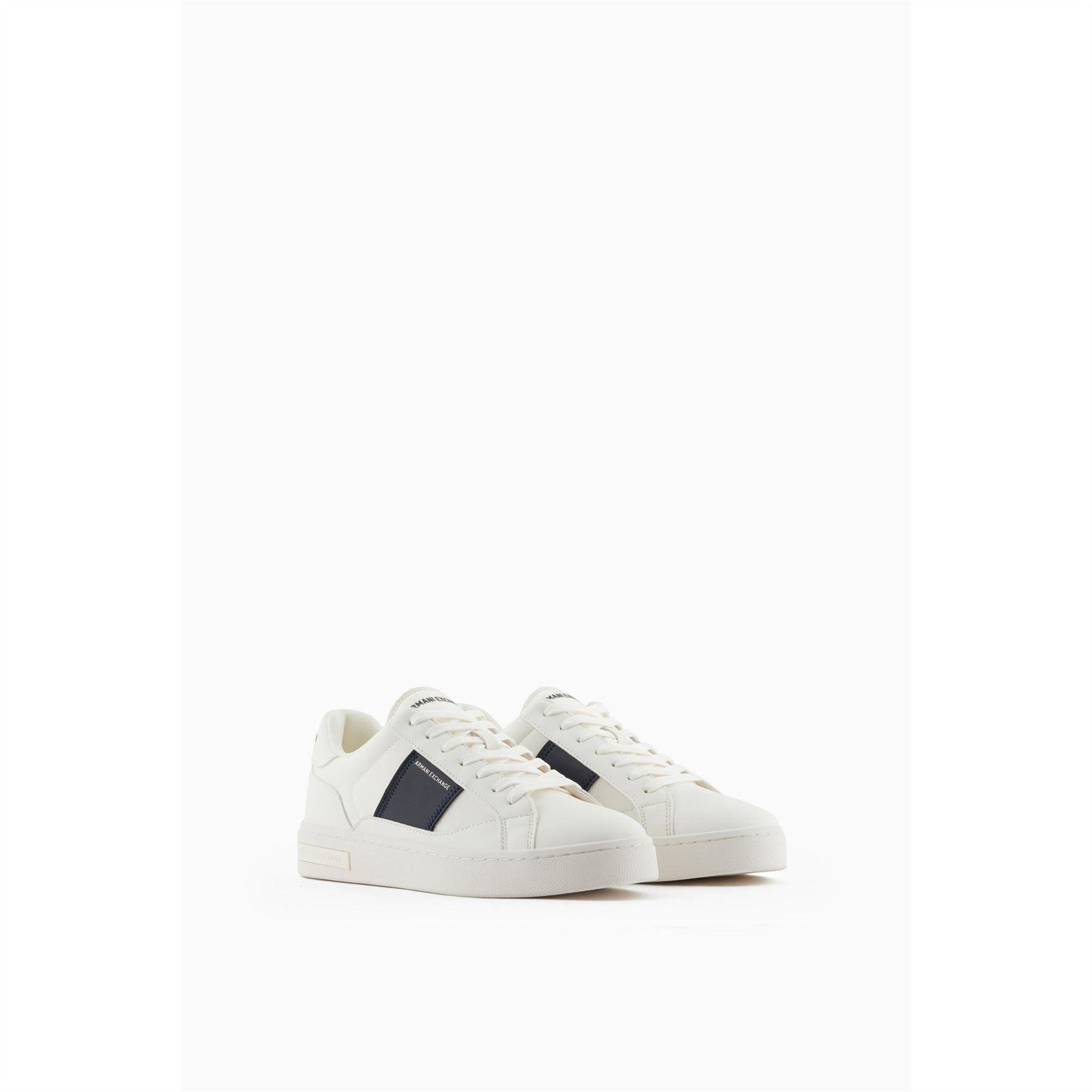 Armani Exchange Low Top Round Toe Flat Heel Sneakers