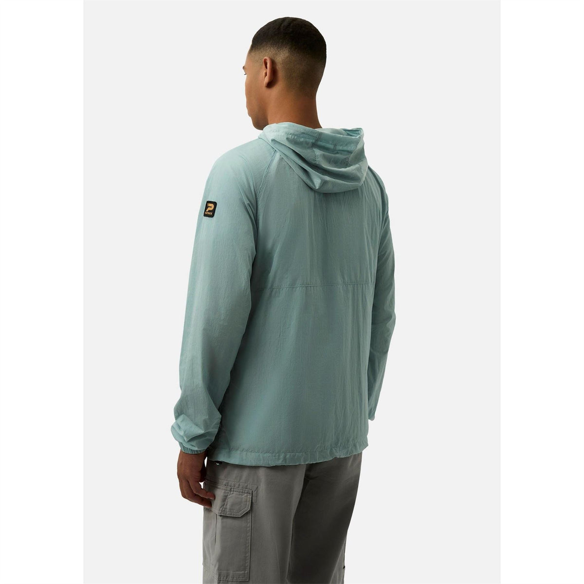 Patrick Chapman Hooded Solid Patterned Field Jacket