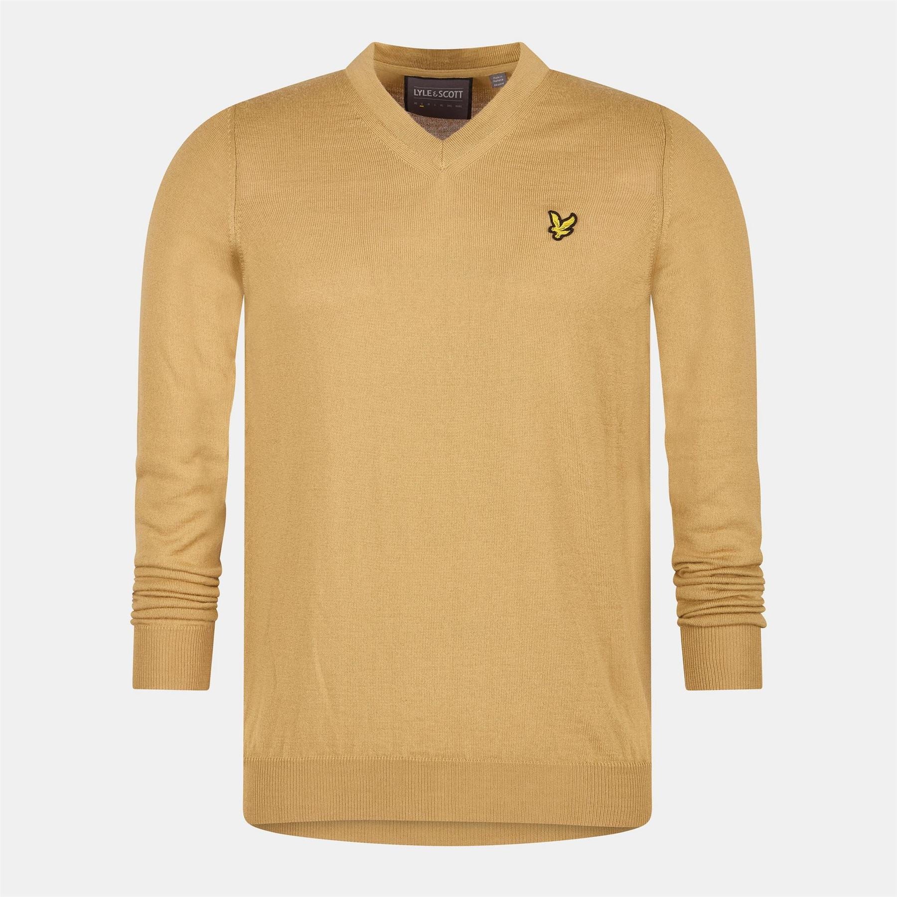 Lyle and Scott V Neck Regular Fit Long Sleeve Sweater