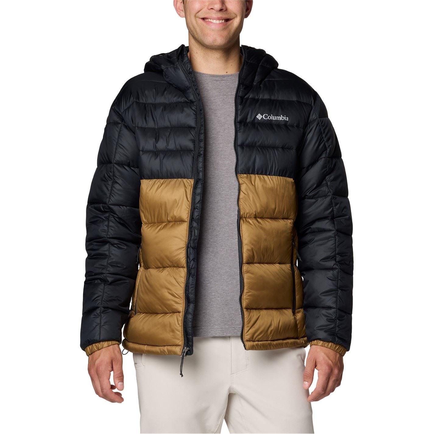 Columbia Buck Butte Hooded Solid Patterned Puffer Jacket