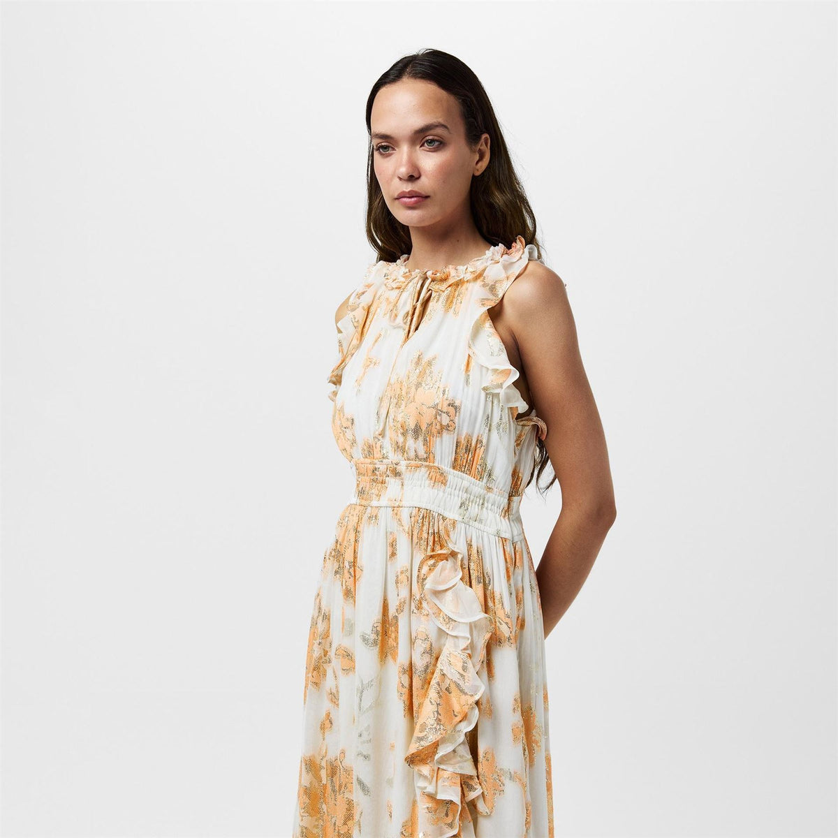 French Connection Elko Keyhole Neck Sleeveless Maxi Dress