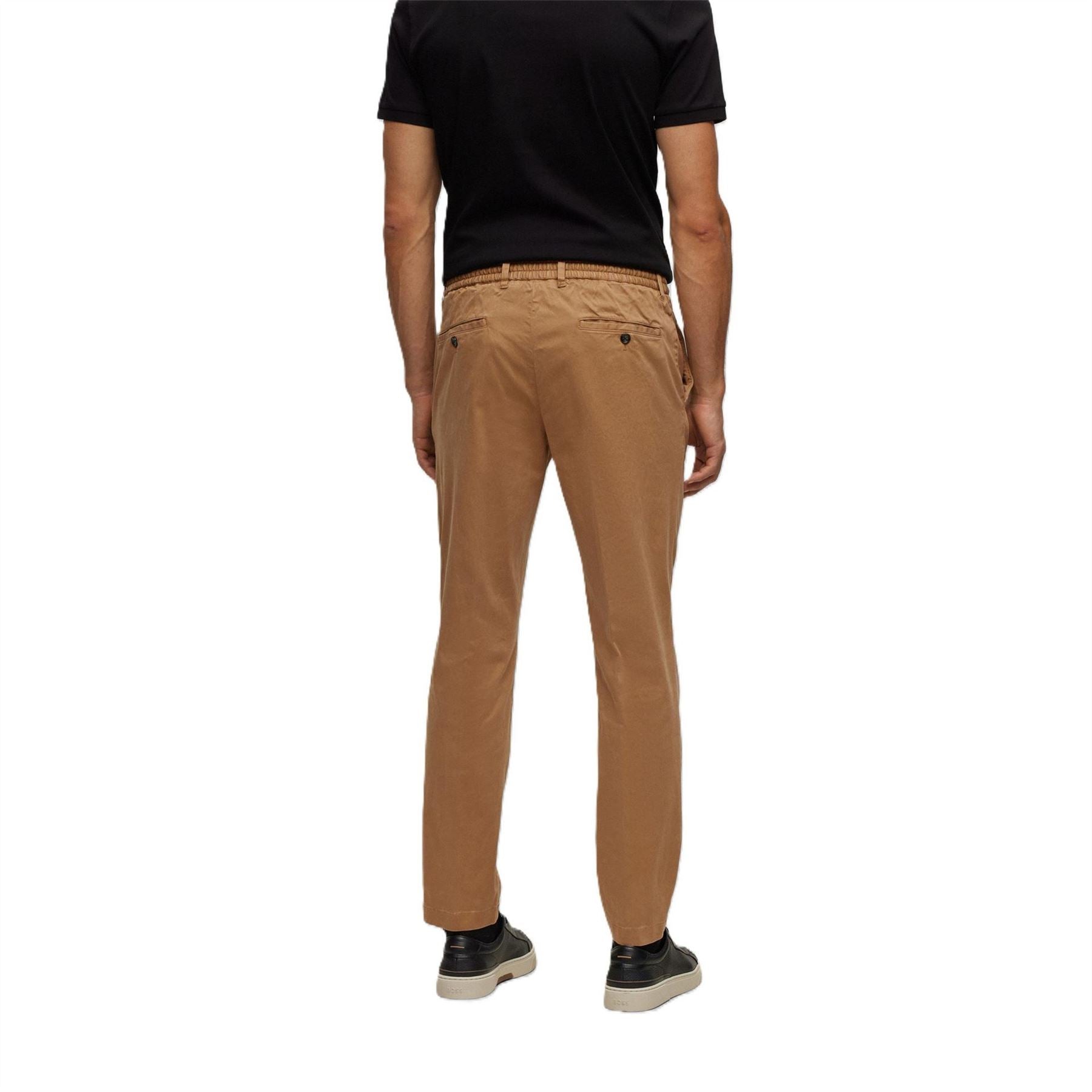 Boss Genius Solid Patterned Straight Chinos
