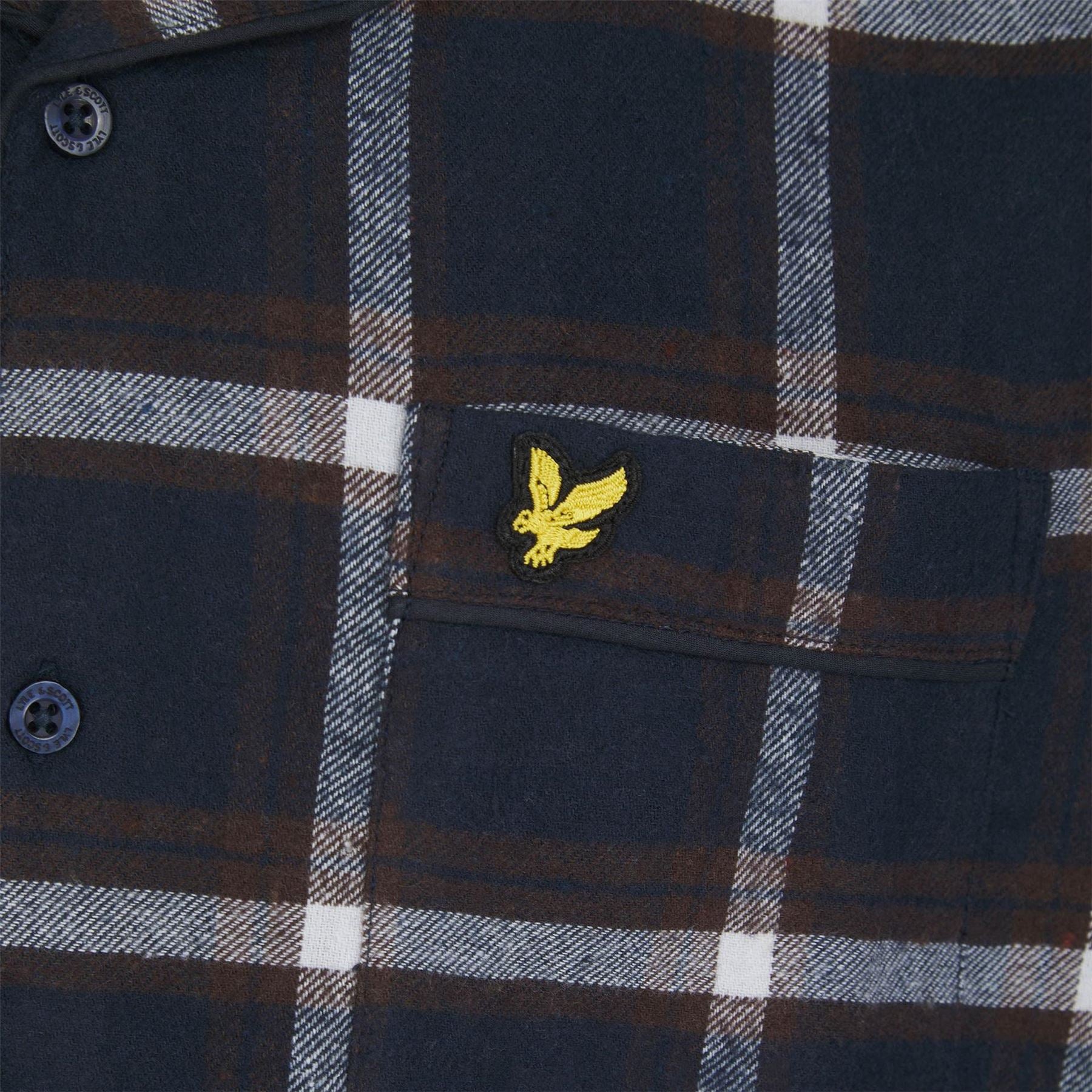 Lyle and Scott Flannel Collared Neck Long Sleeve Pyjama Set