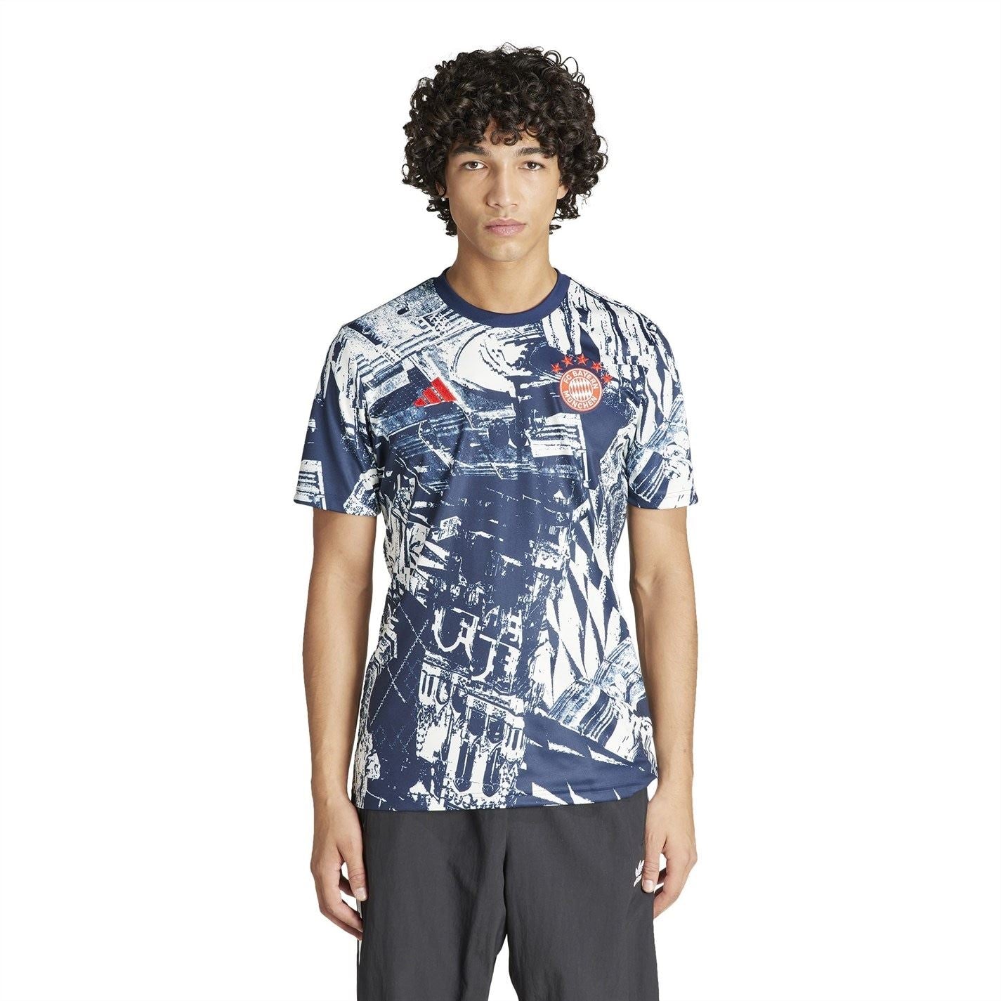 adidas Mens Bayern Munich Pre Match Shirt 2023 2024