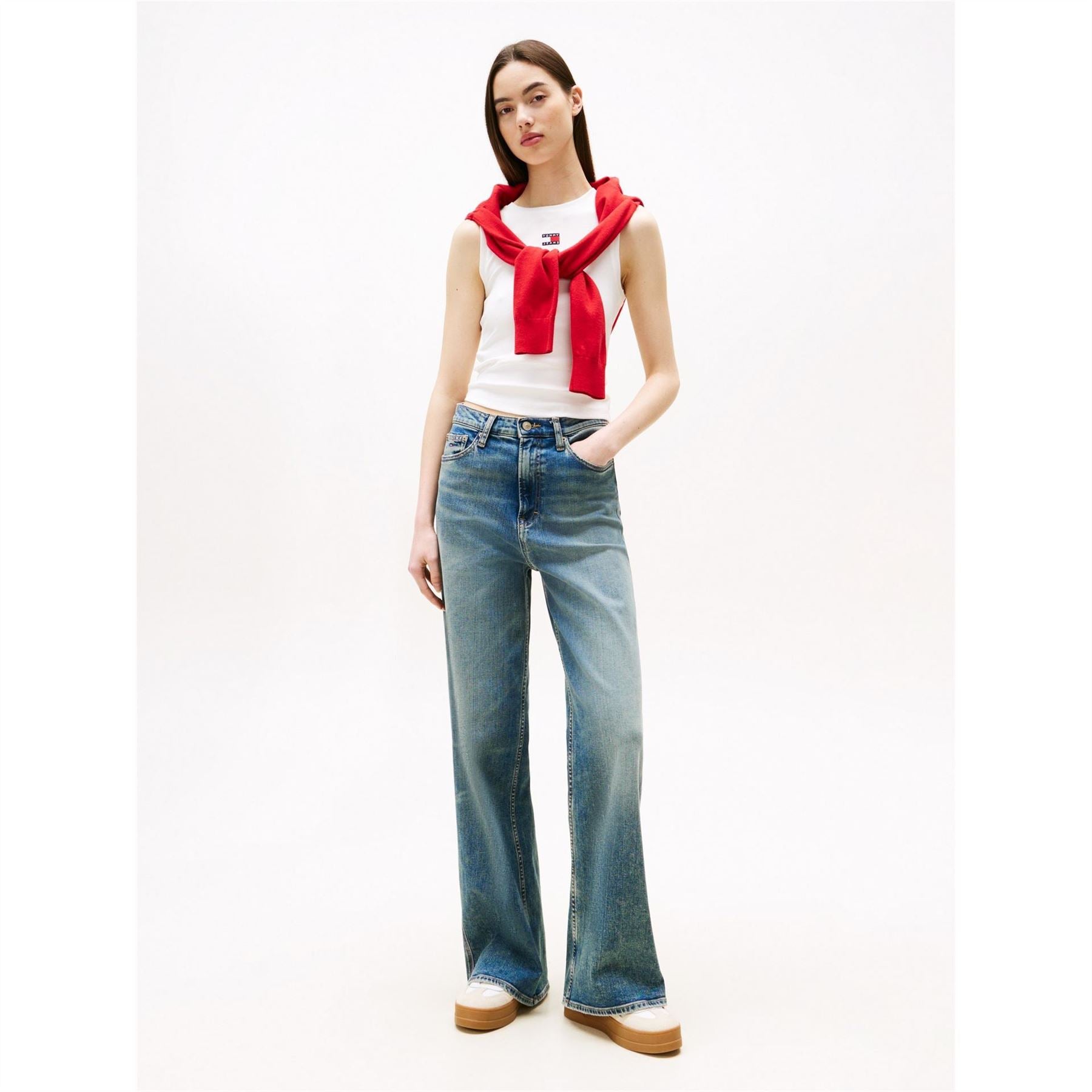 Tommy Jeans Badge Slim Fit Cropped Tank
