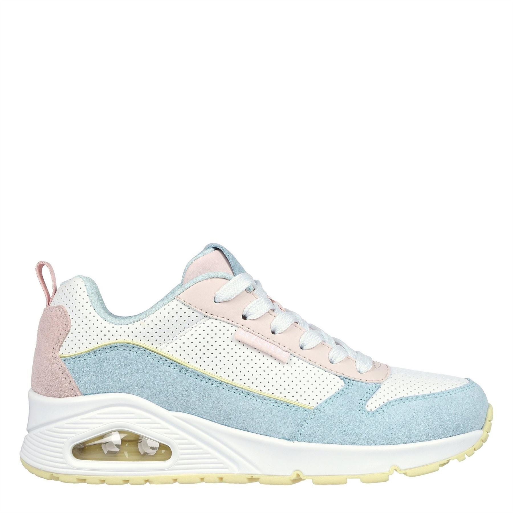 Skechers  And  Perforated Duraleather Lace Low Top Trainers Girls